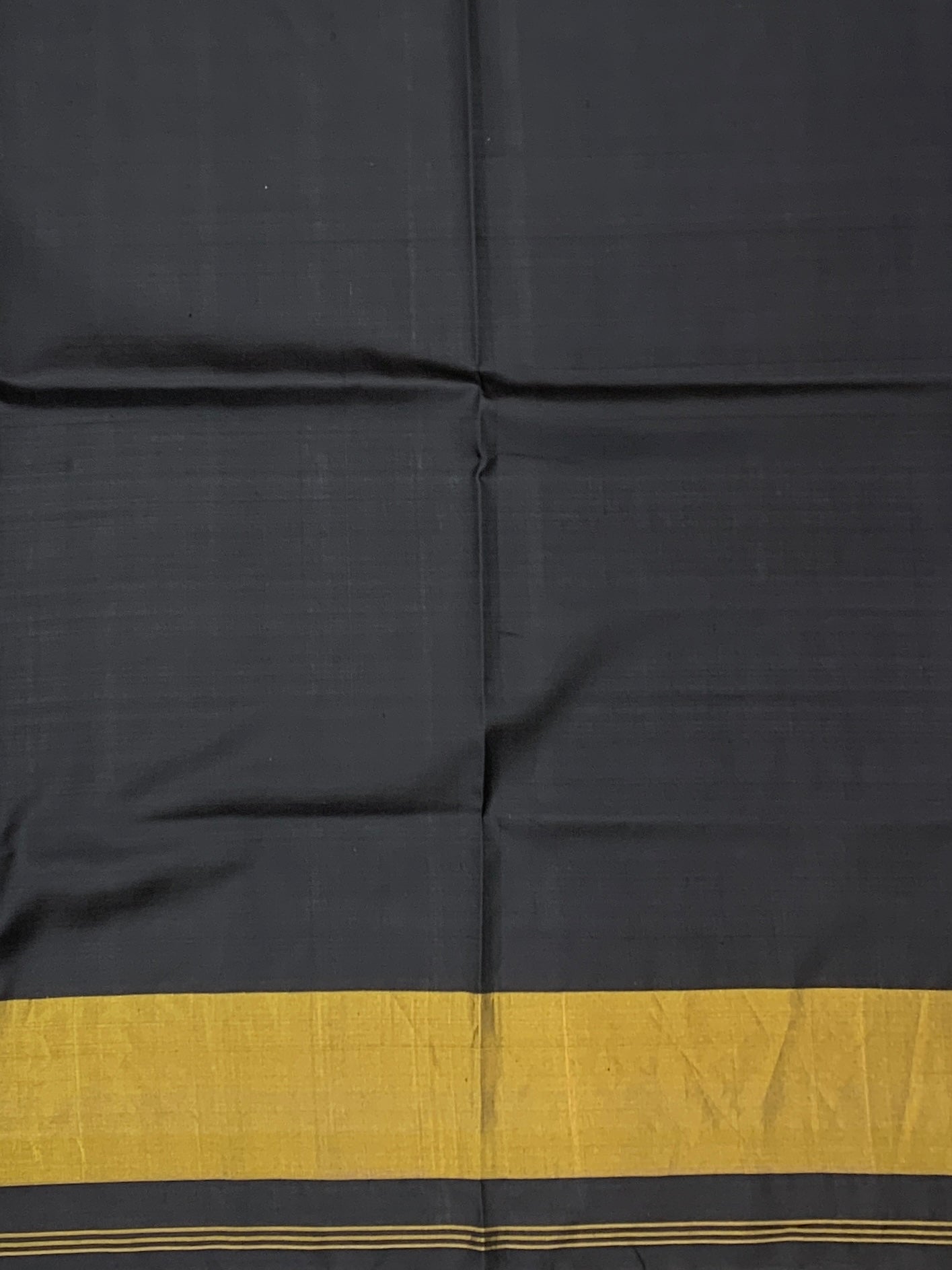 Golden Mustard & Charcoal Black Chevron Rajkot Patola Saree