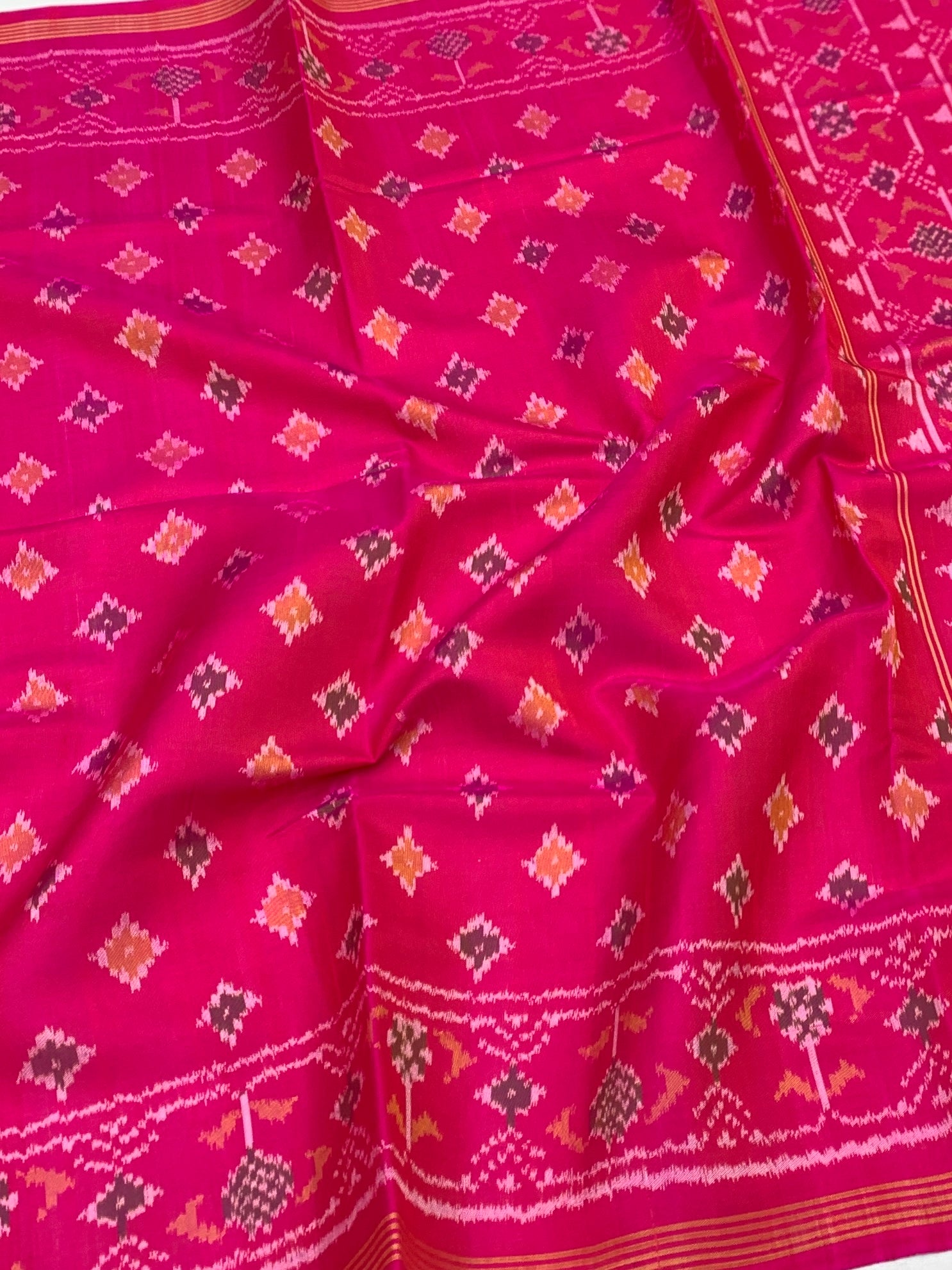 Timeless Rani Pink Patola Saree