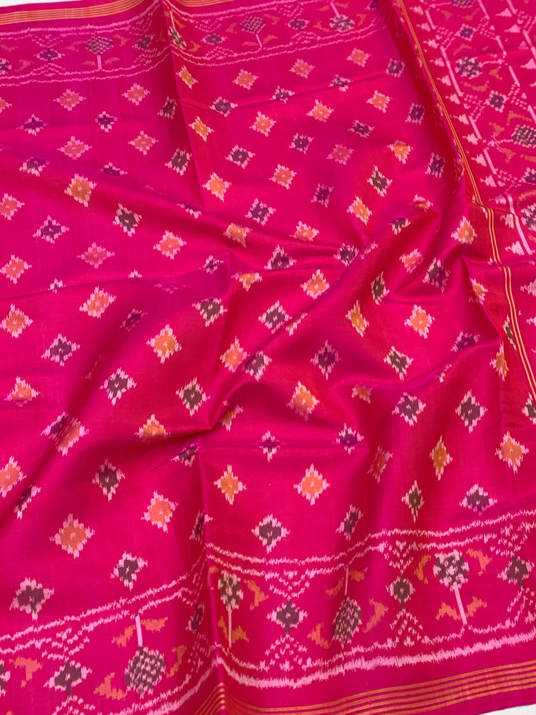 Timeless Rani Pink Patola Saree