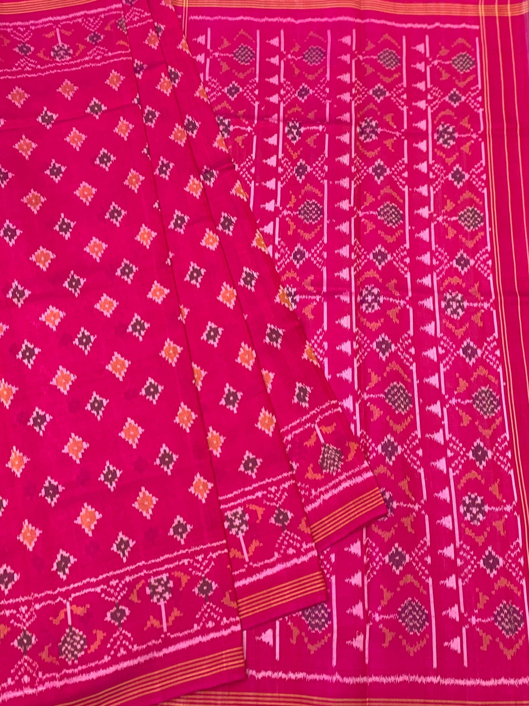 Timeless Rani Pink Patola Saree
