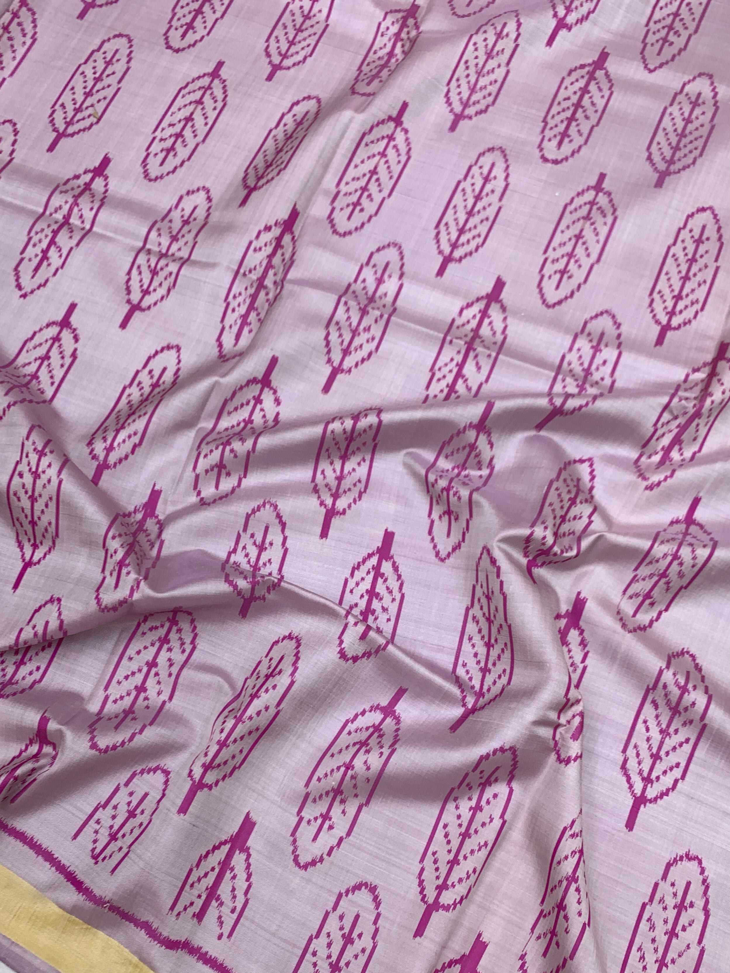 Pastel Lavender Rajkot Patola Silk Saree