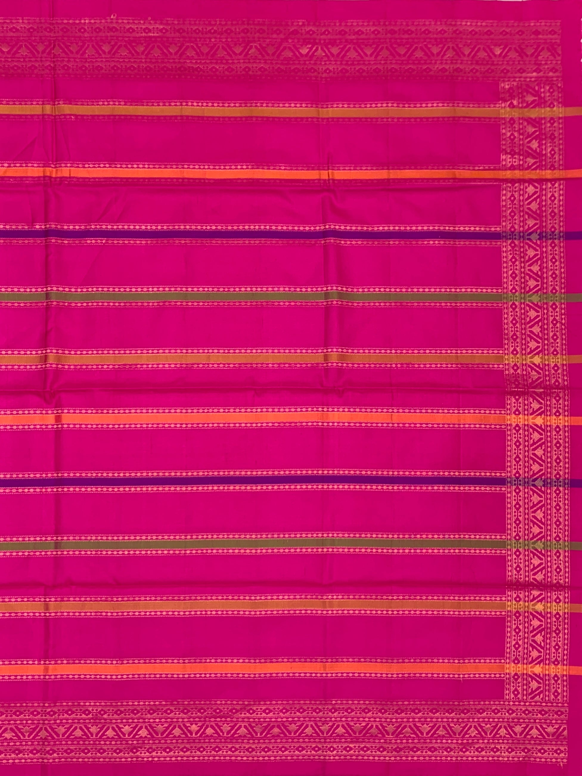 Soft Silk Saree Deep-Magenta In Colour