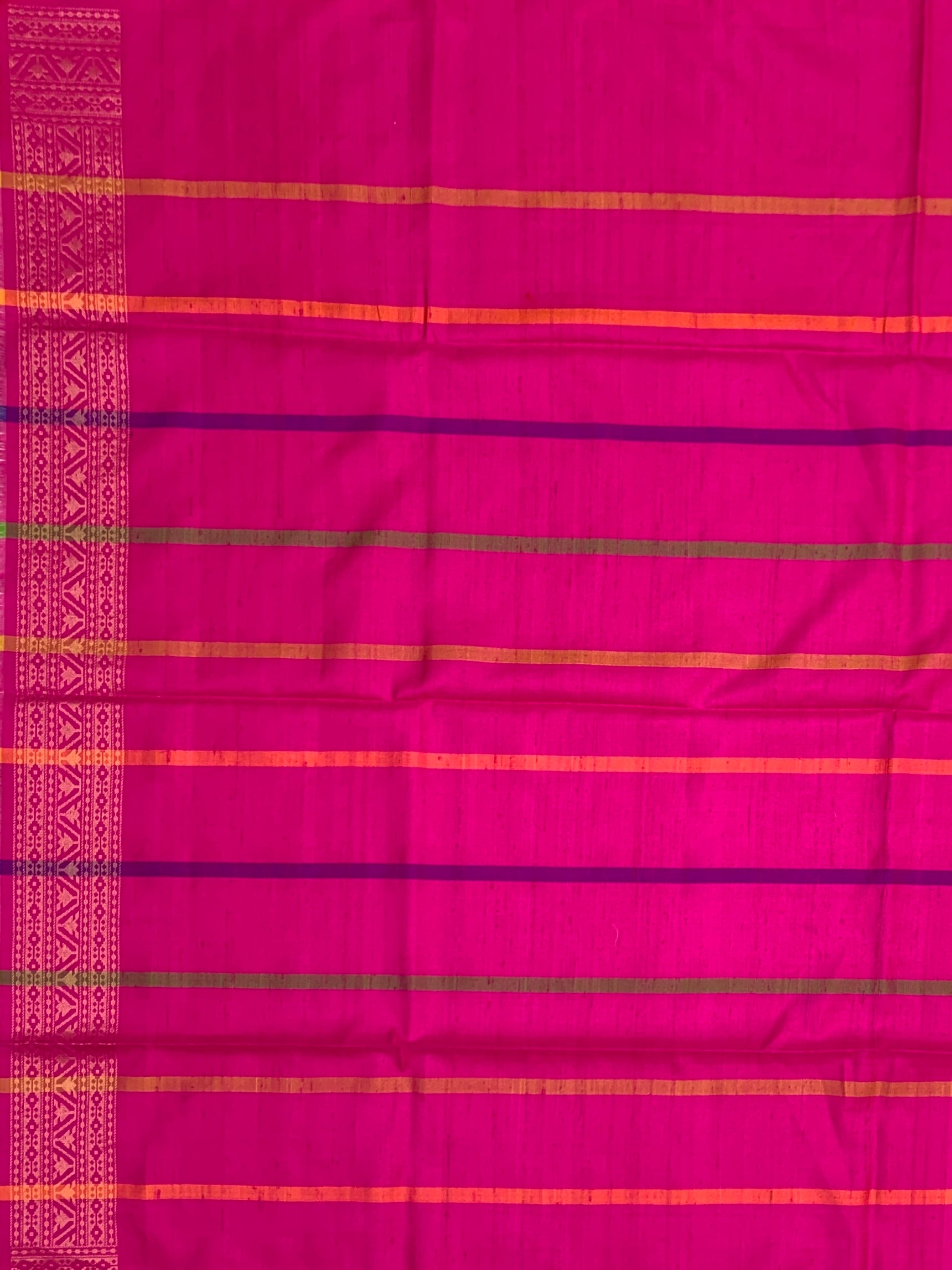 Soft Silk Saree Deep-Magenta In Colour