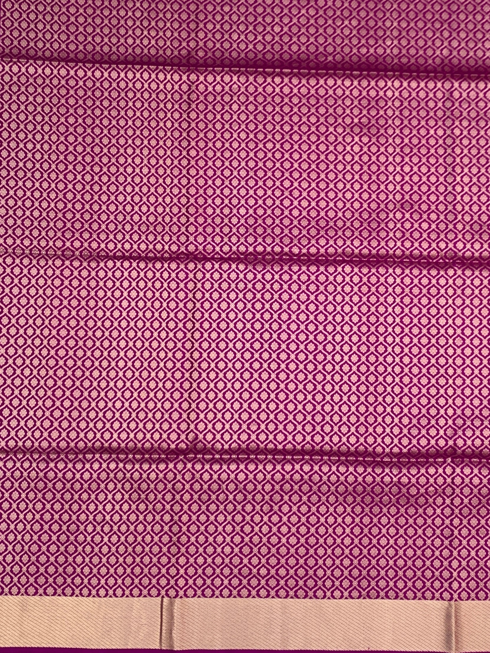 Exquisite Magenta Soft Silk Saree with "Tree of Life" Zari Motifs