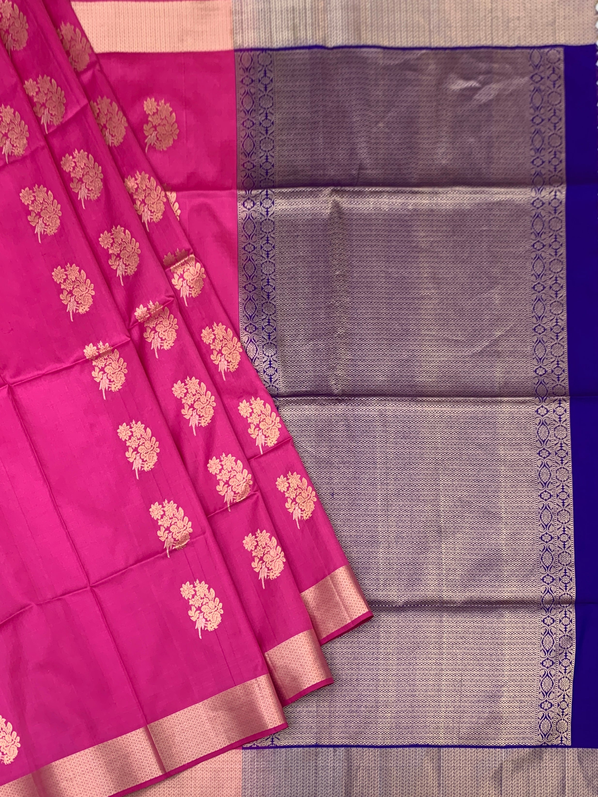Exquisite Rani Pink Soft Silk Saree