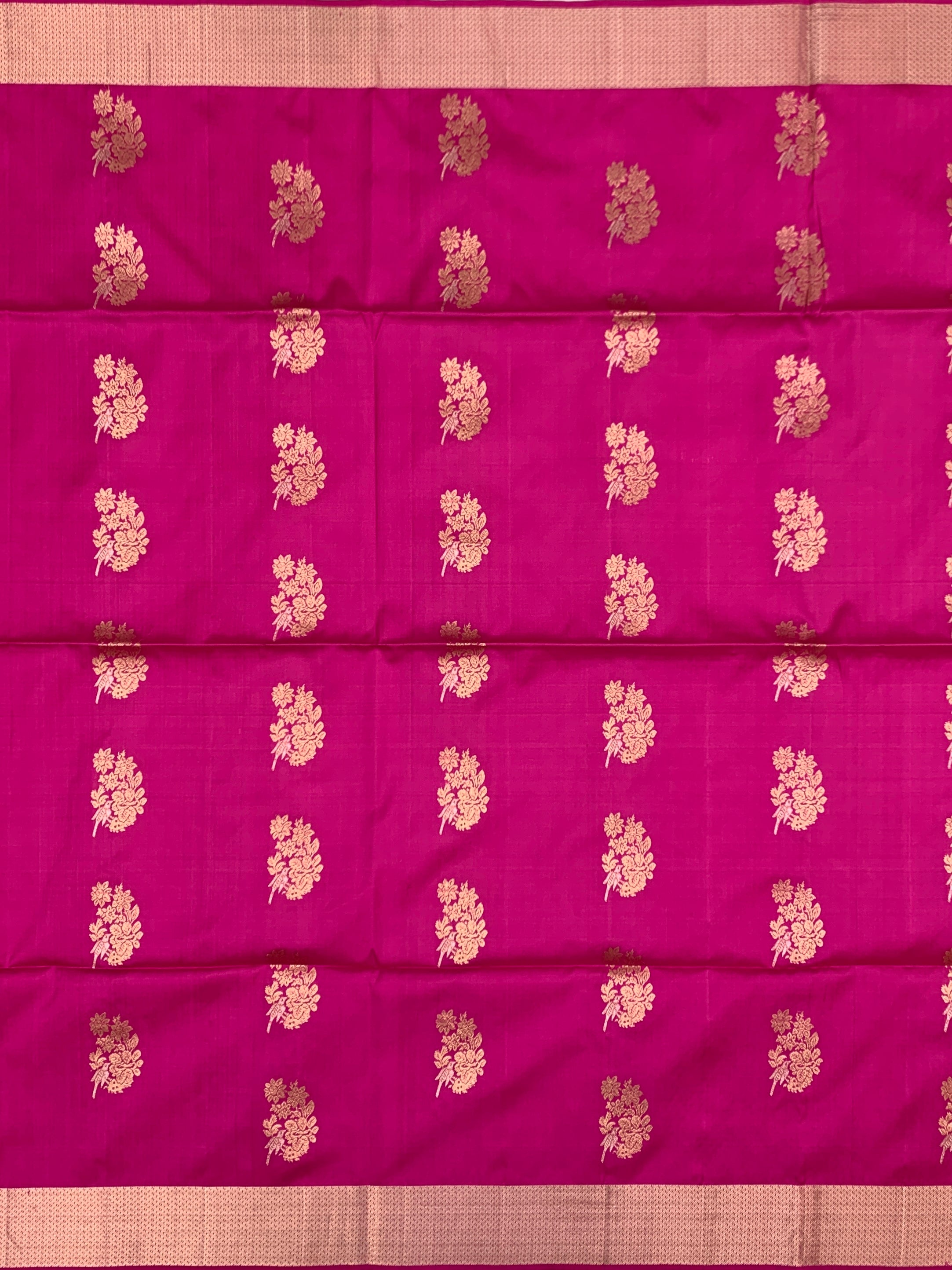 Exquisite Rani Pink Soft Silk Saree