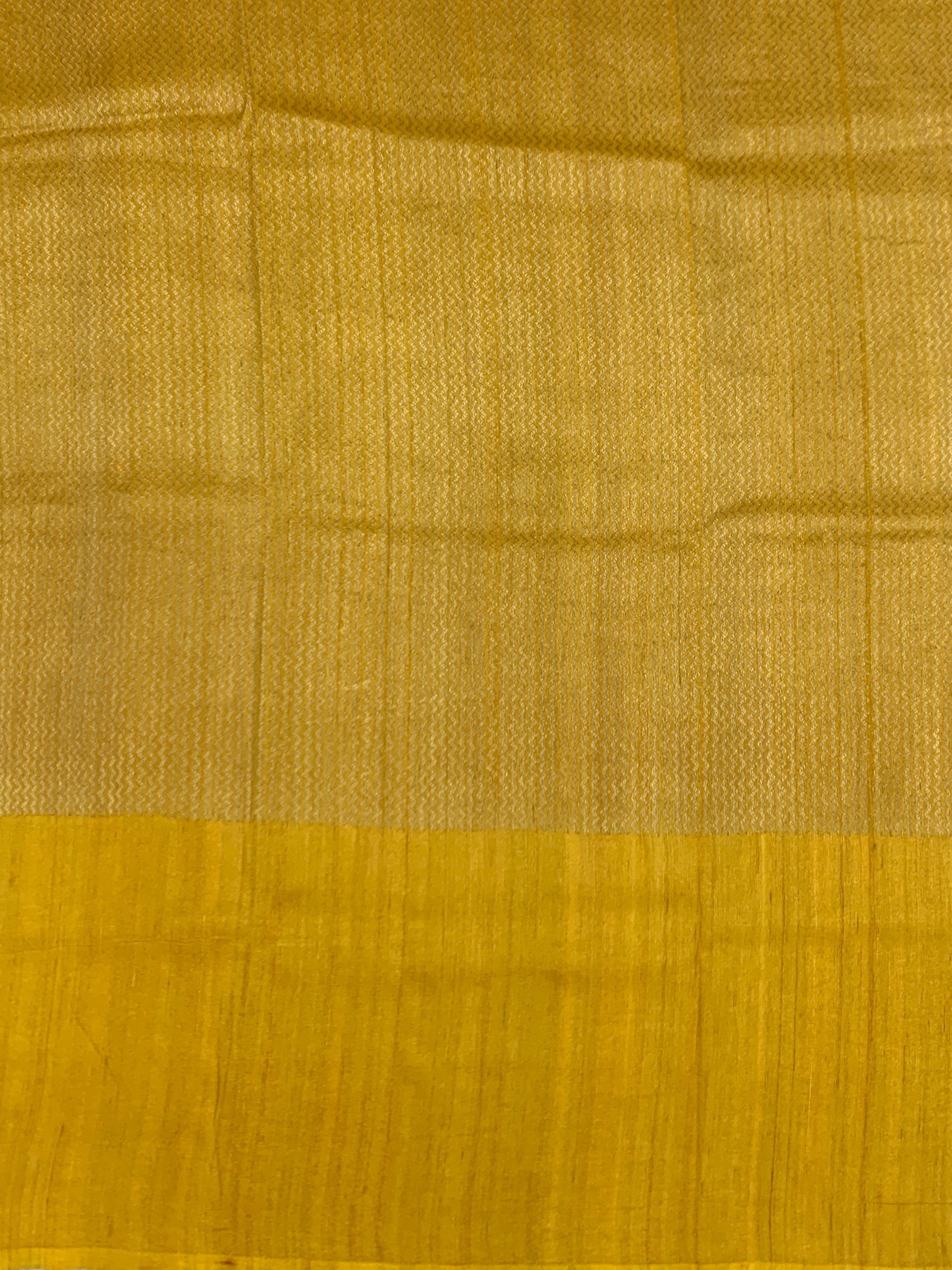 Vibrant Leaf Green Tussore Georgette Saree with Woven Tree Motifs