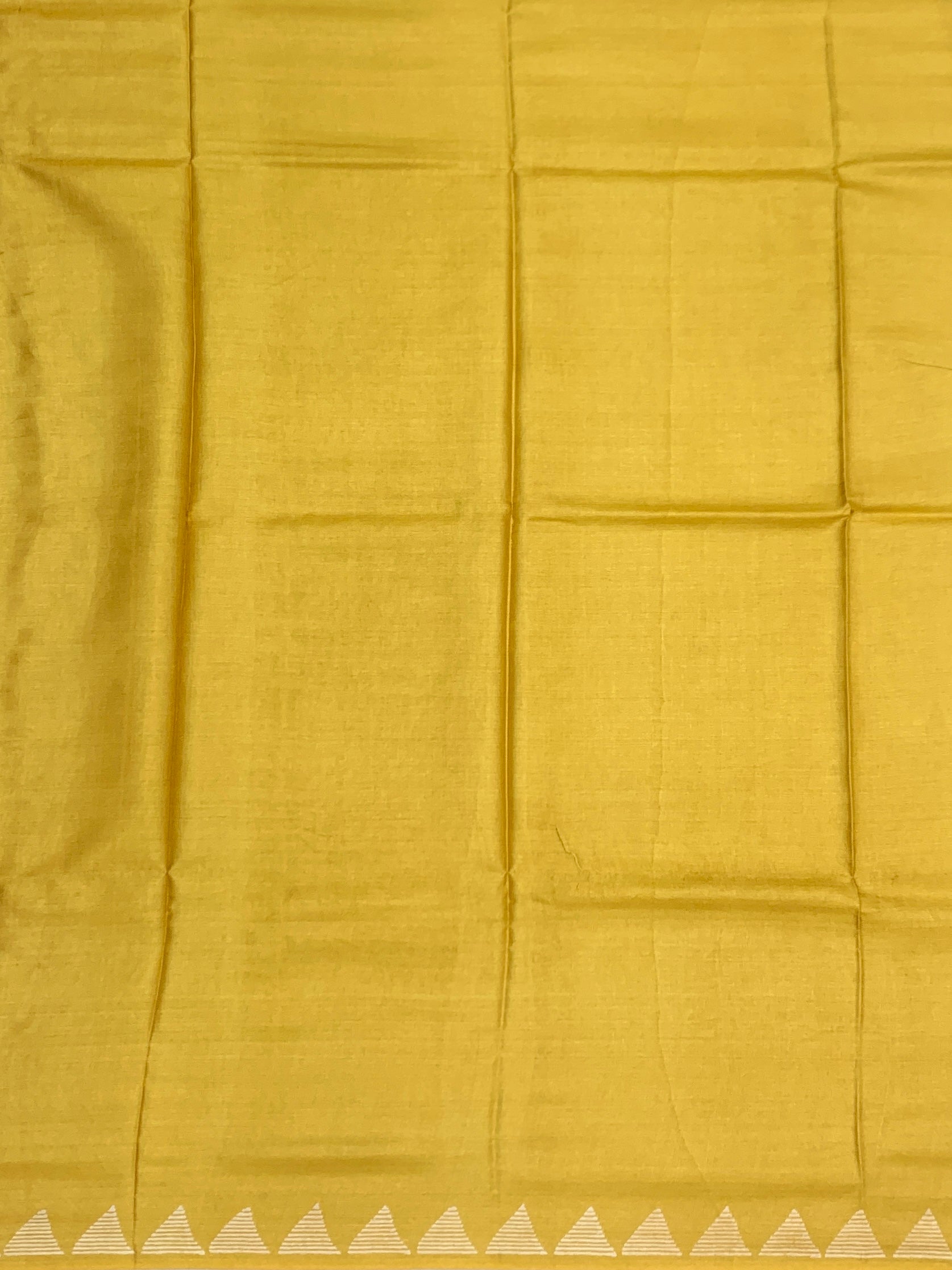 Earthy Sage and Mustard: Contemporary Printed Tussore Saree
