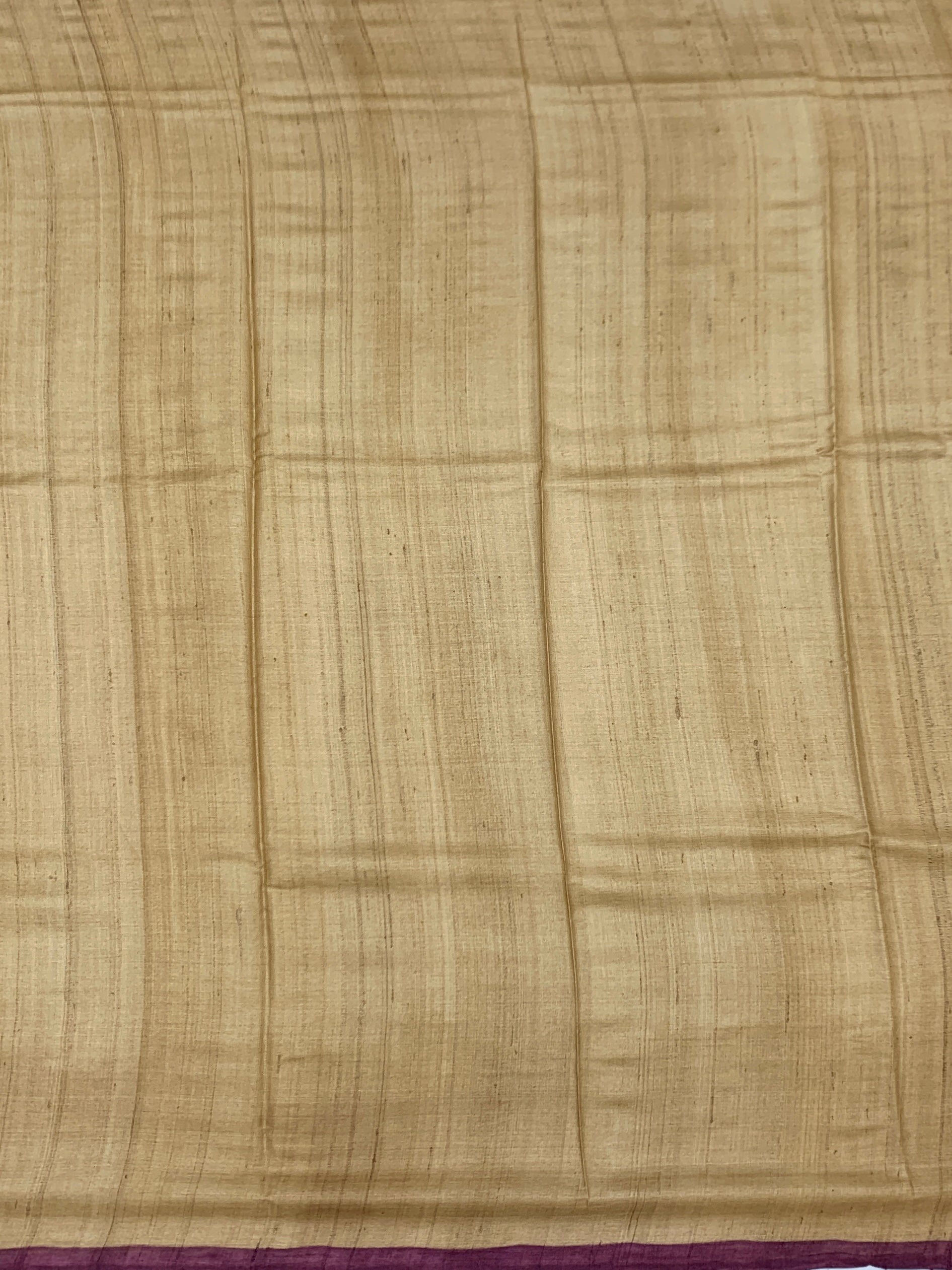 Regal Mayil: Artistic Pen-Kalamkari Style Tussore Printed Saree