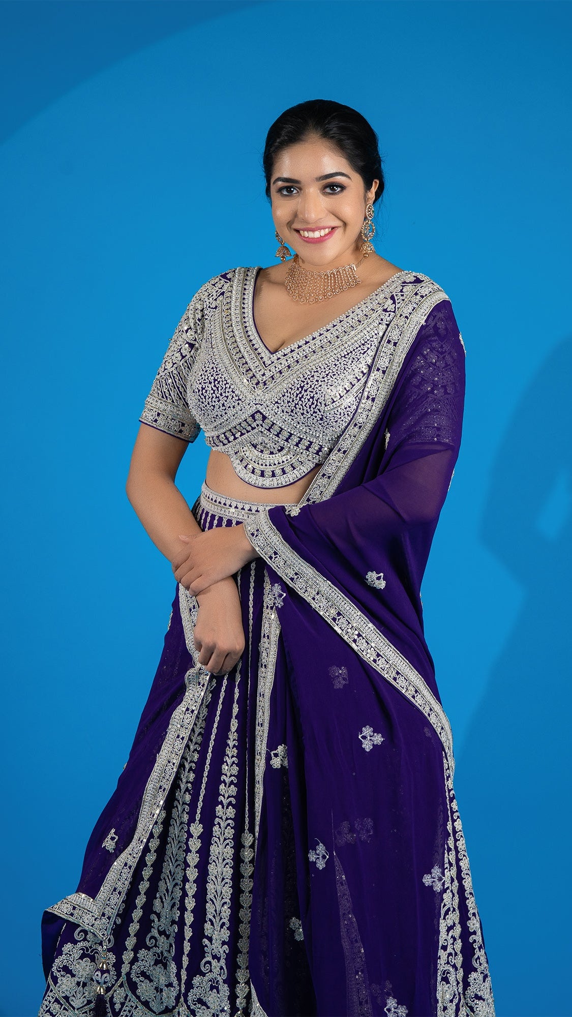 Georgette Lehenga