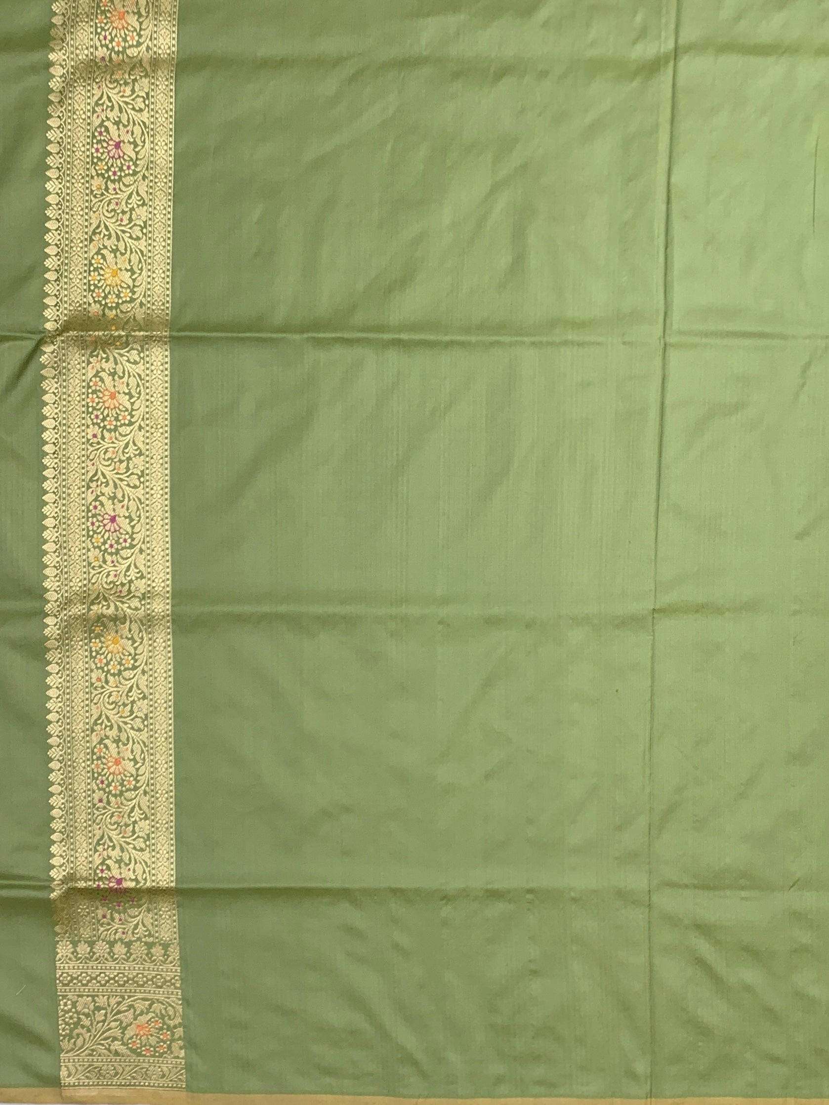 Olive Heritage: Geometric Meenakari Banarasi Silk Saree