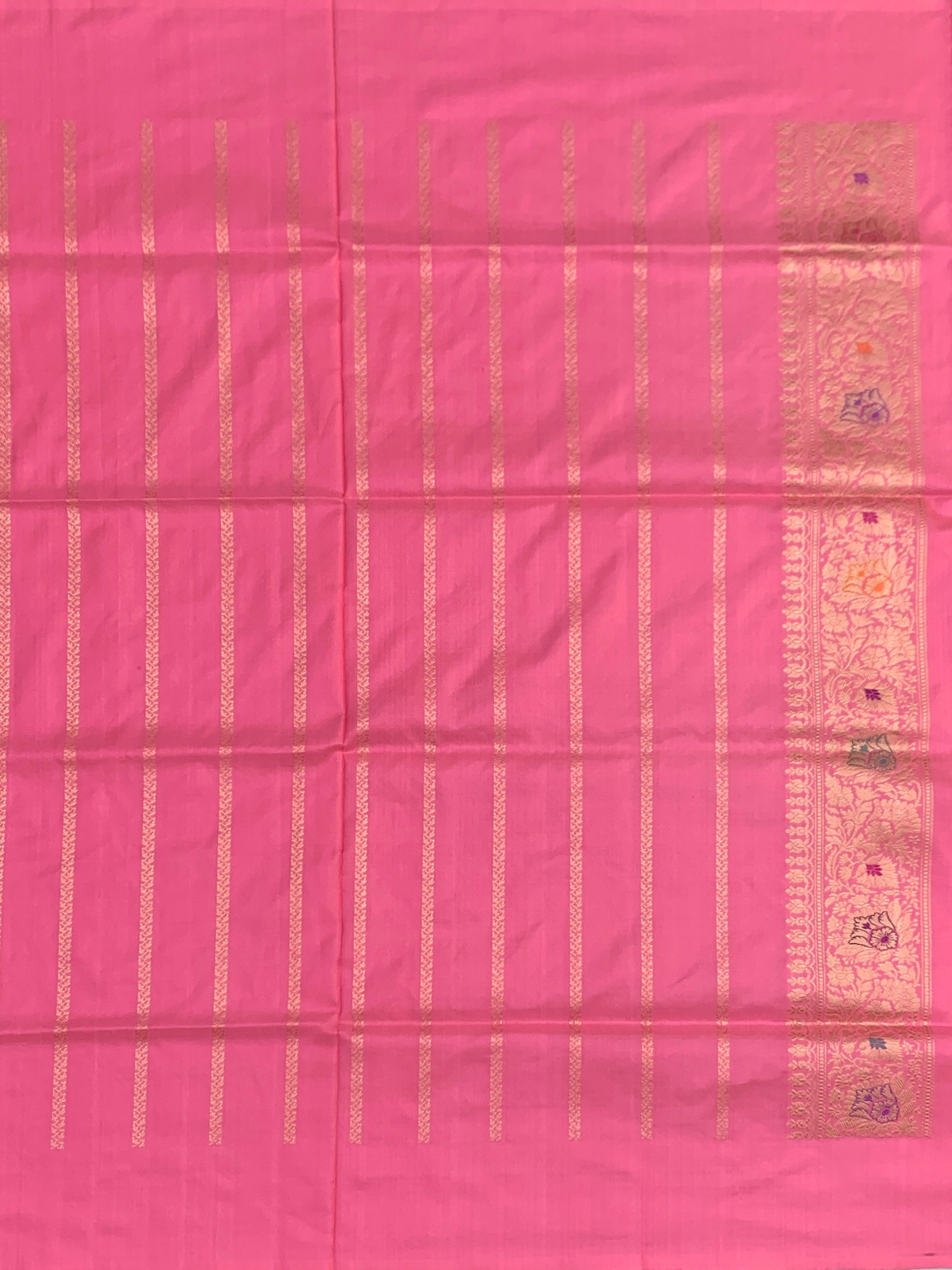 Petal Softness: Pastel Pink Meenakari Banarasi Silk Saree
