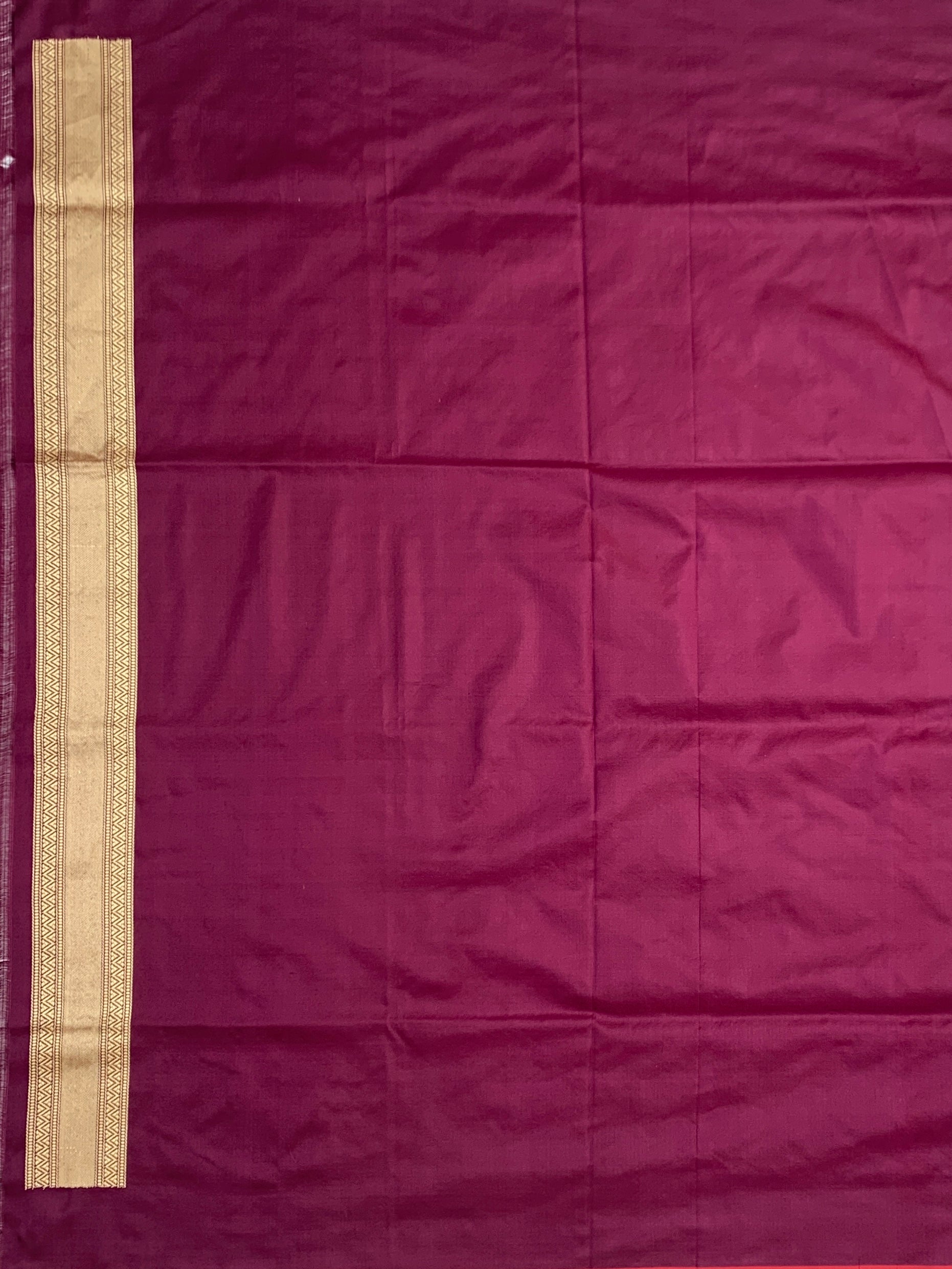 Regal Bloom: Deep Wine Meenakari Banarasi Silk Saree