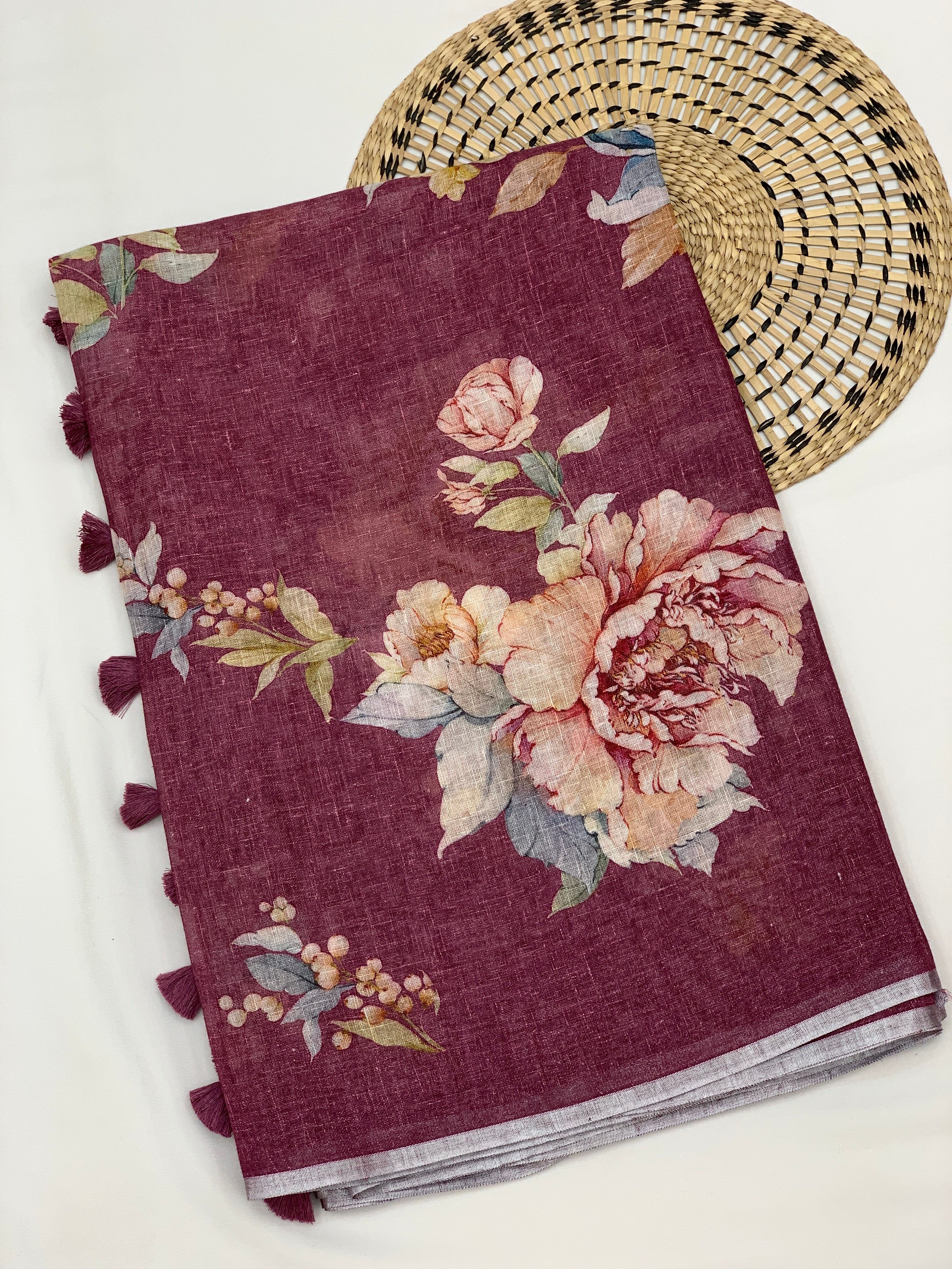 Linen Saree