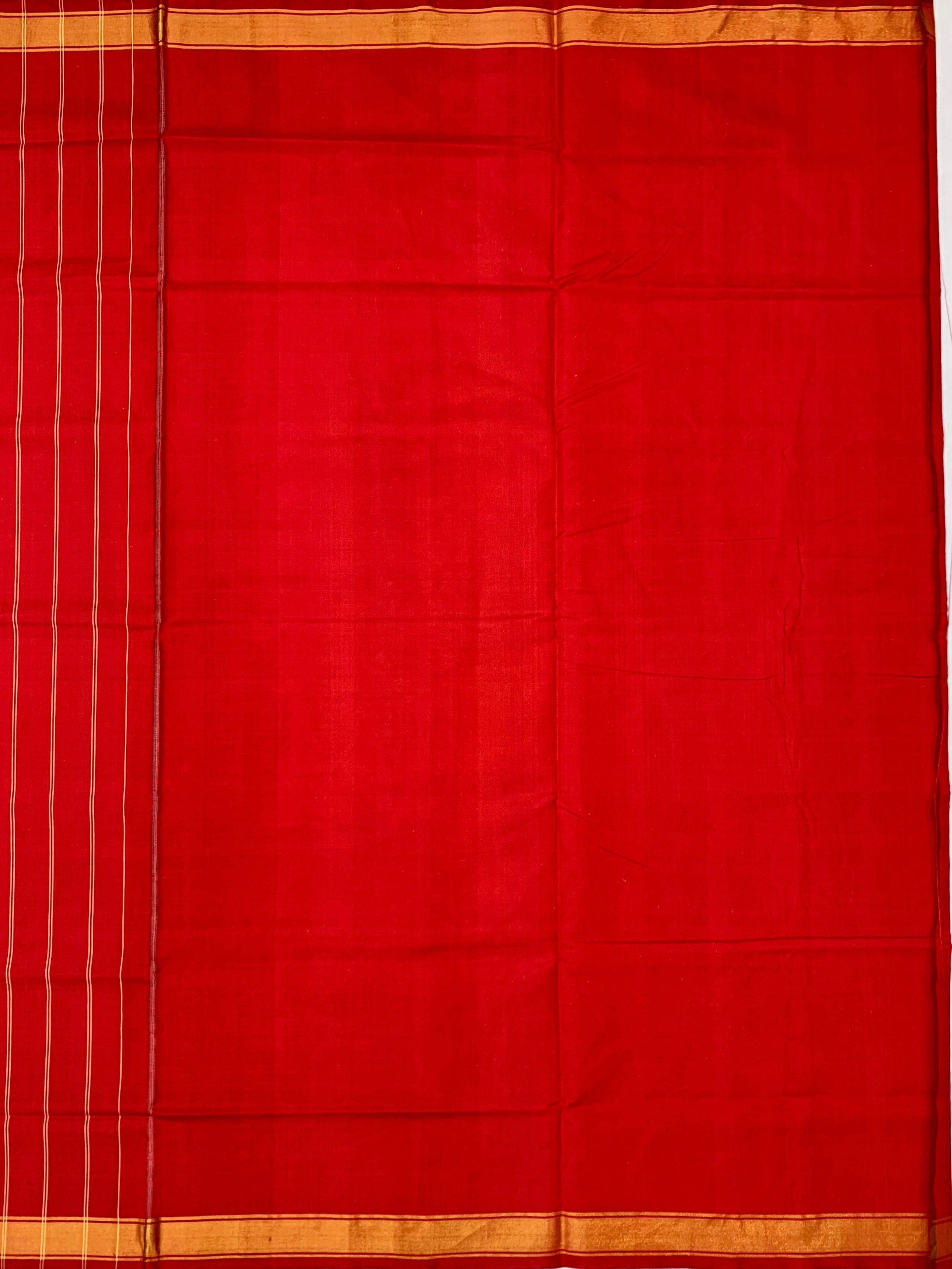 Vibrant Leaf Green & Crimson Red Rajkot Patola Silk Saree