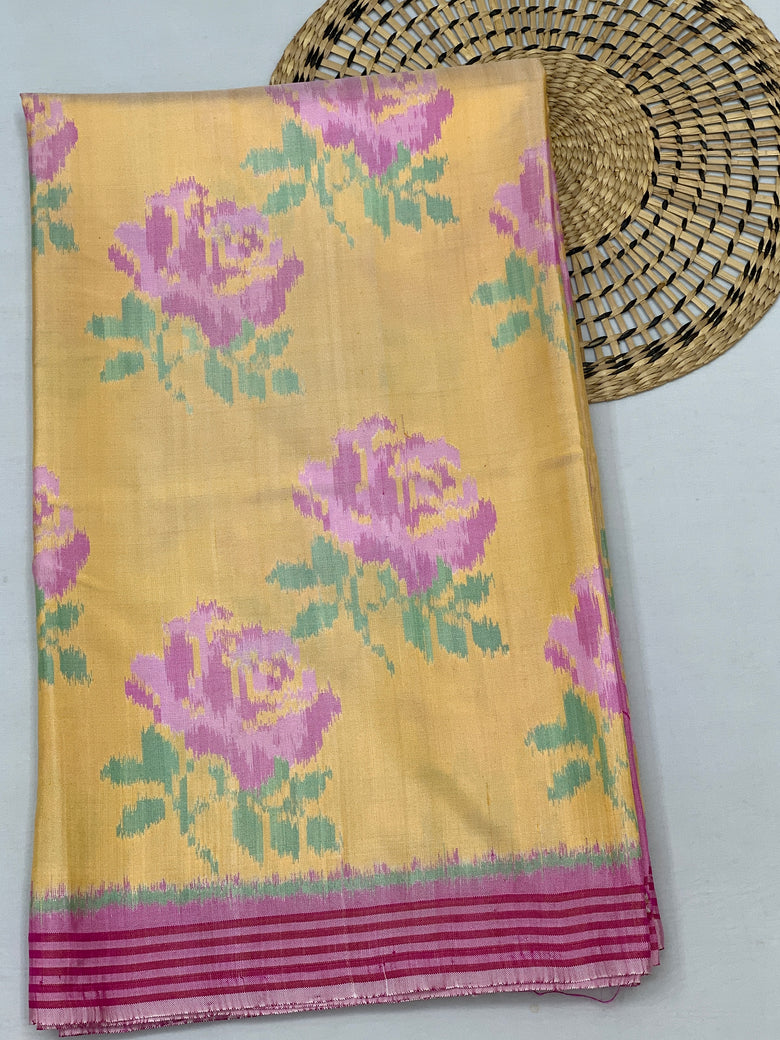 Patola Saree Yellow In Colour