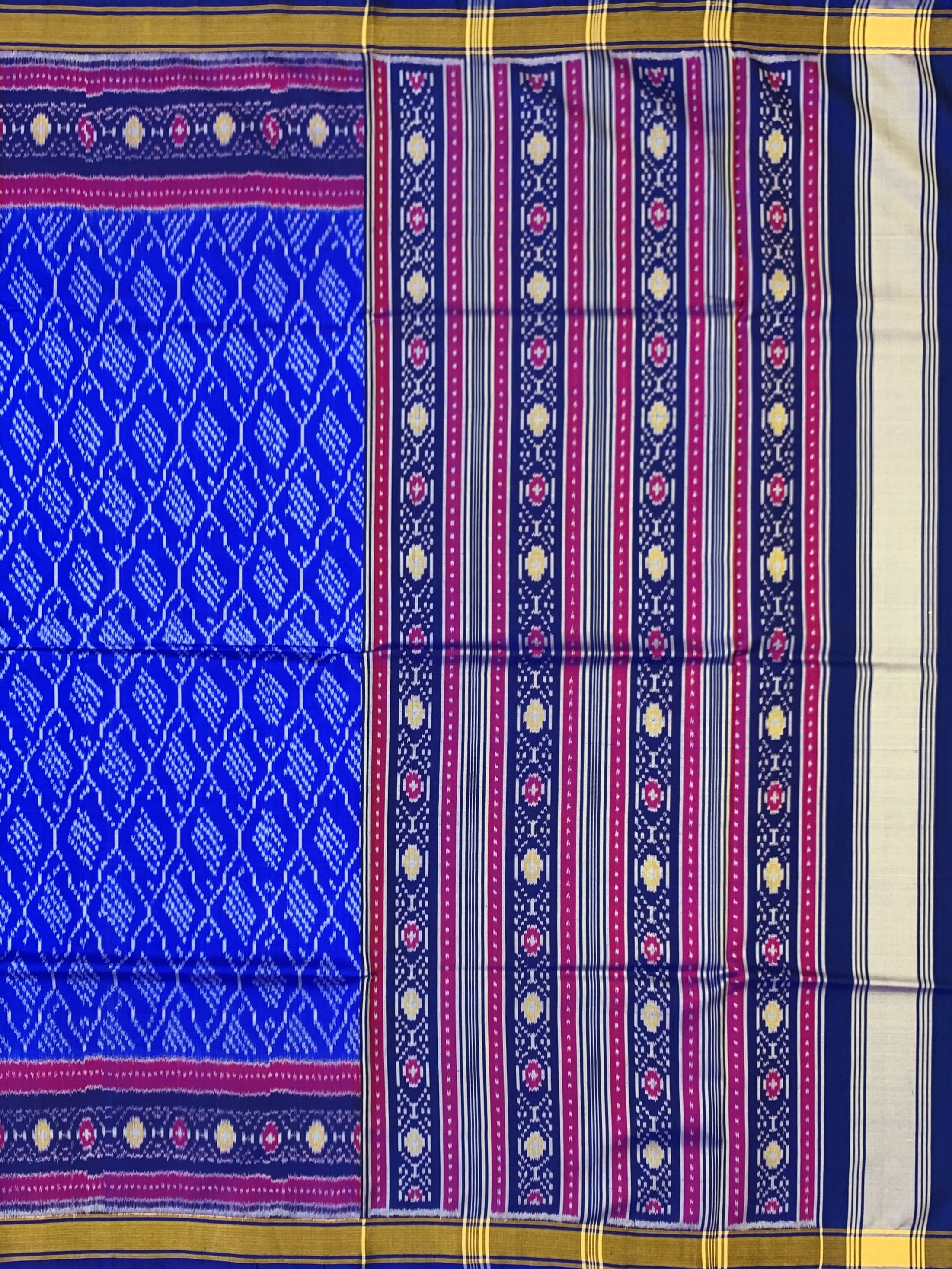 Royal Blue & Magenta Rajkot Patola Silk Saree