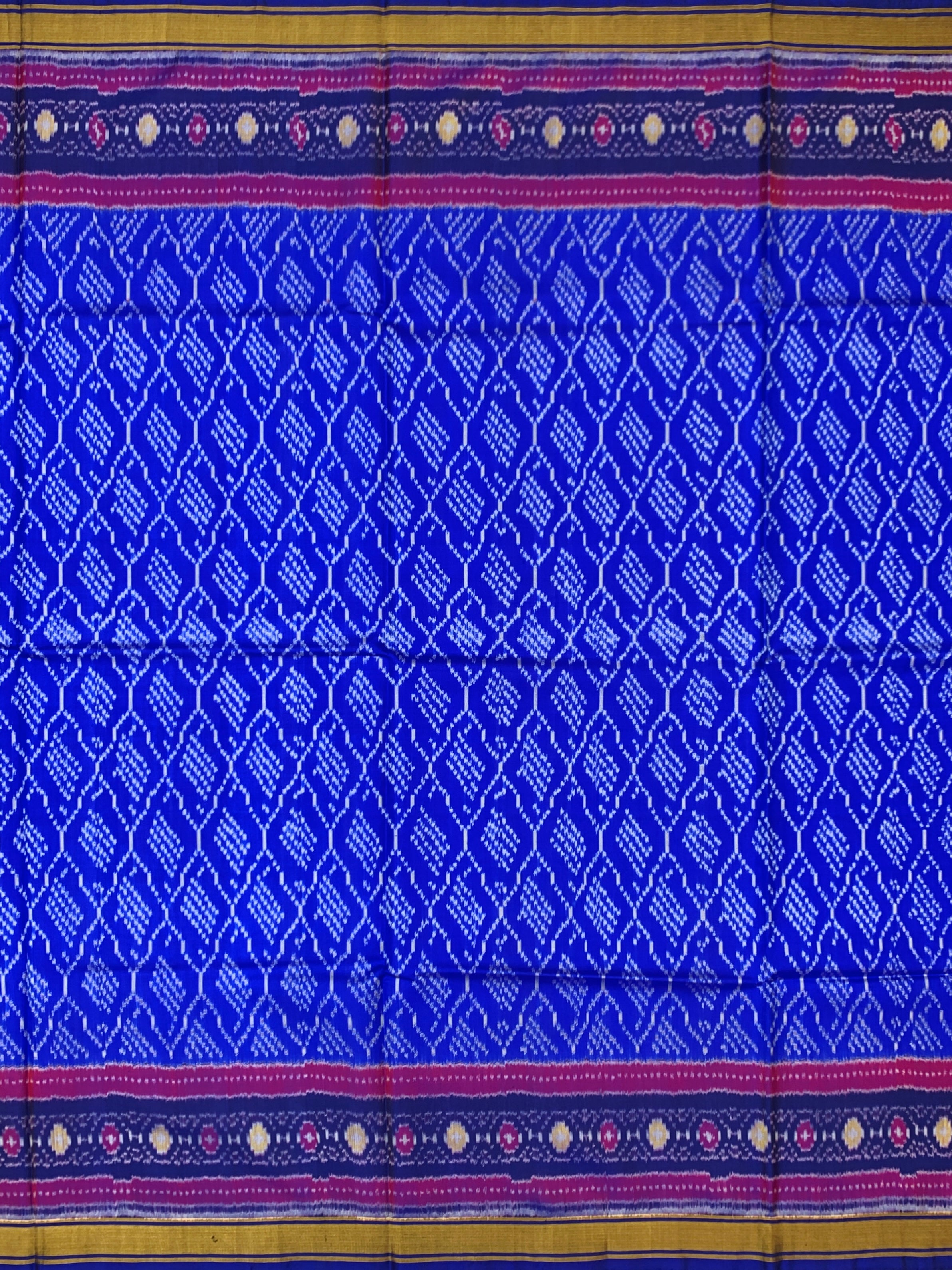 Royal Blue & Magenta Rajkot Patola Silk Saree