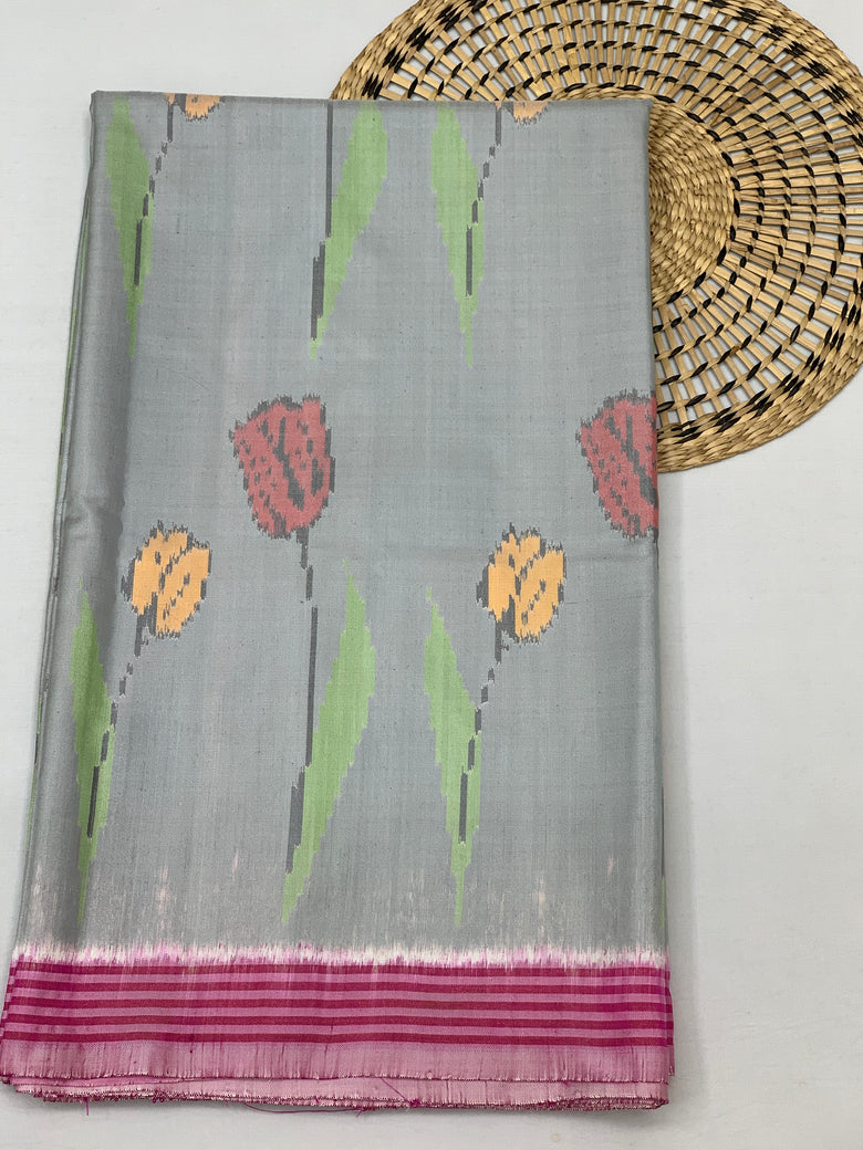 Patola Saree Grey In Colour