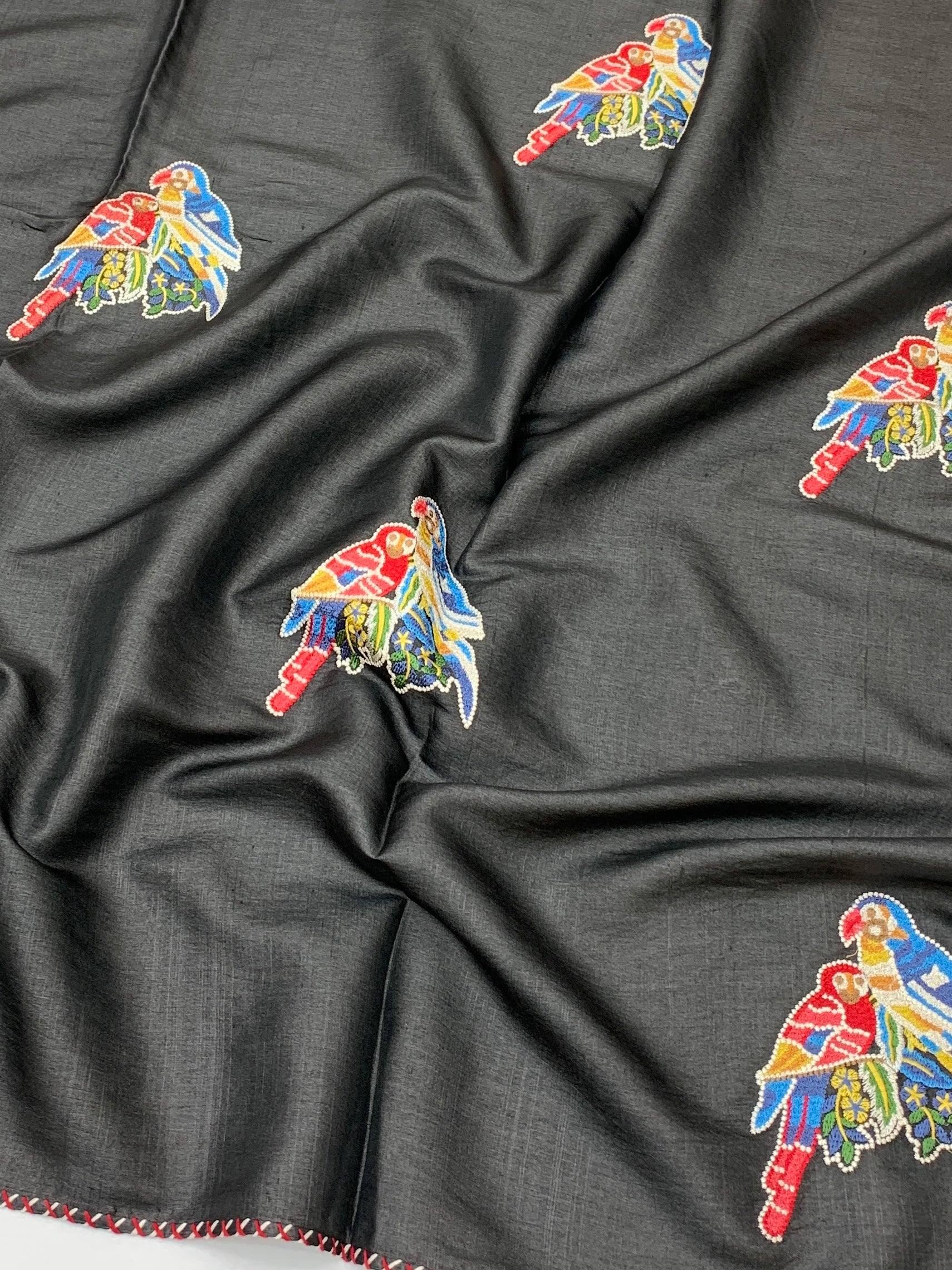 Tussore Saree Black In Colour