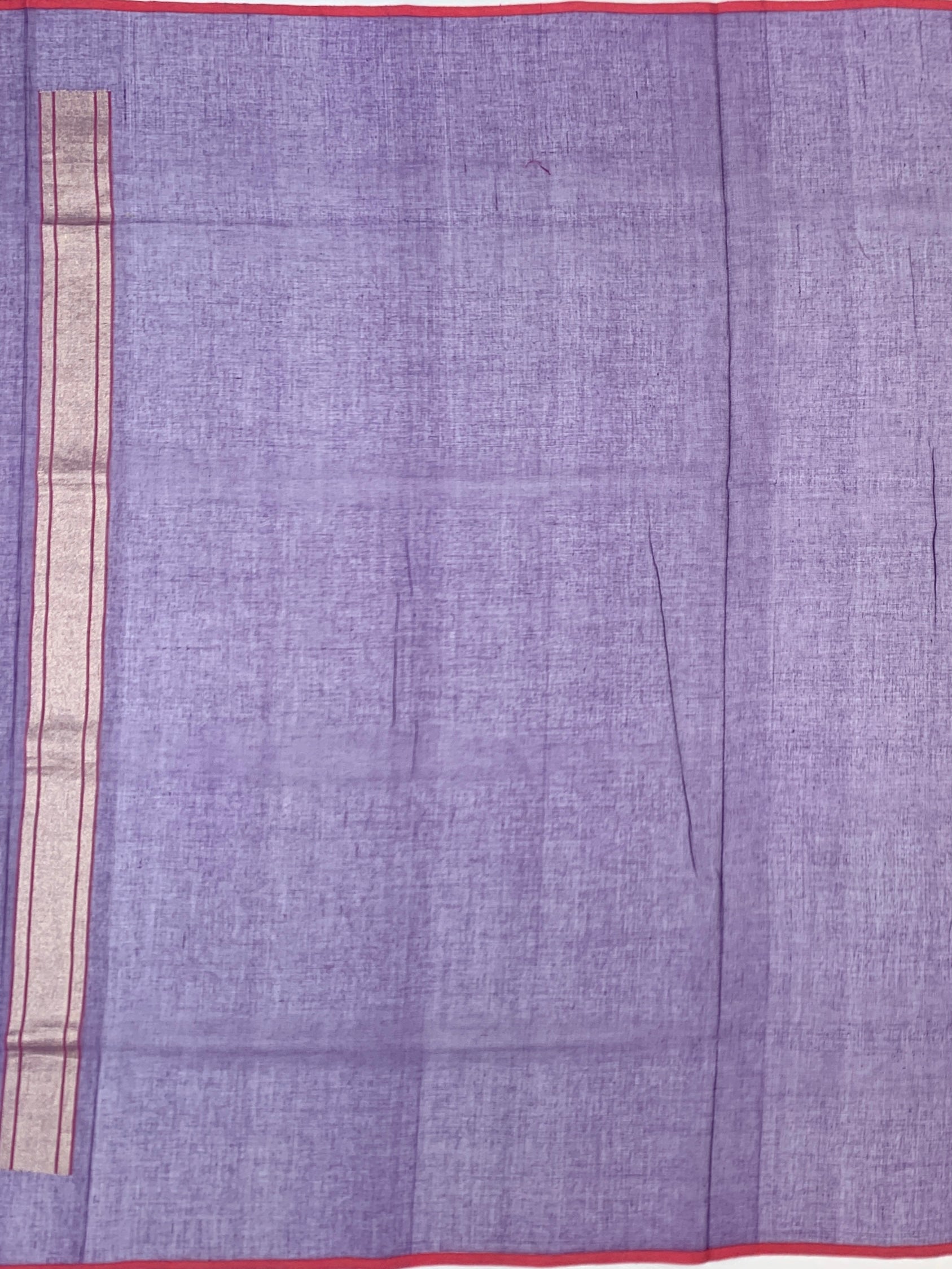 Regal Lavender-Purple Cotton Jamdani Saree with Intricate Floral Weaves
