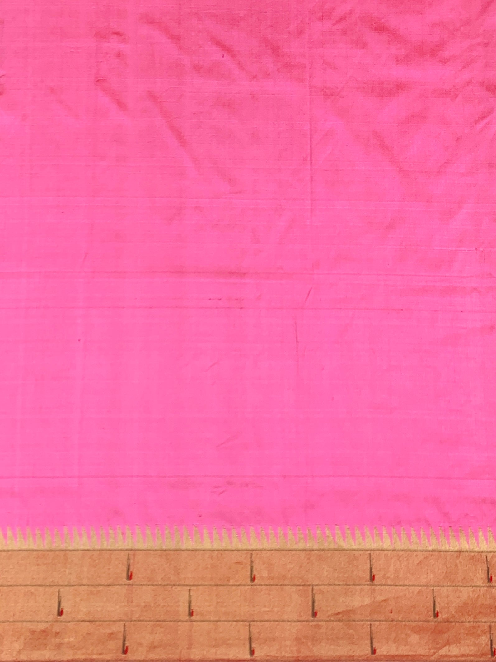 Radiant Flamingo Pink Paithani Silk Saree with Vibrant Parrot Pallu