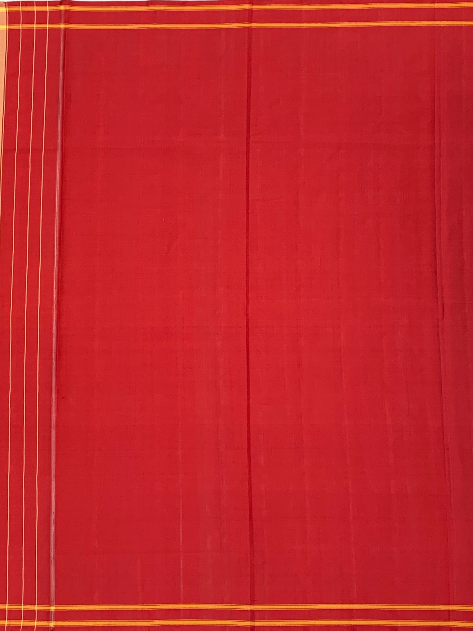 Radiant Heritage: Mustard Yellow and Maroon Traditional Patola Silk Saree