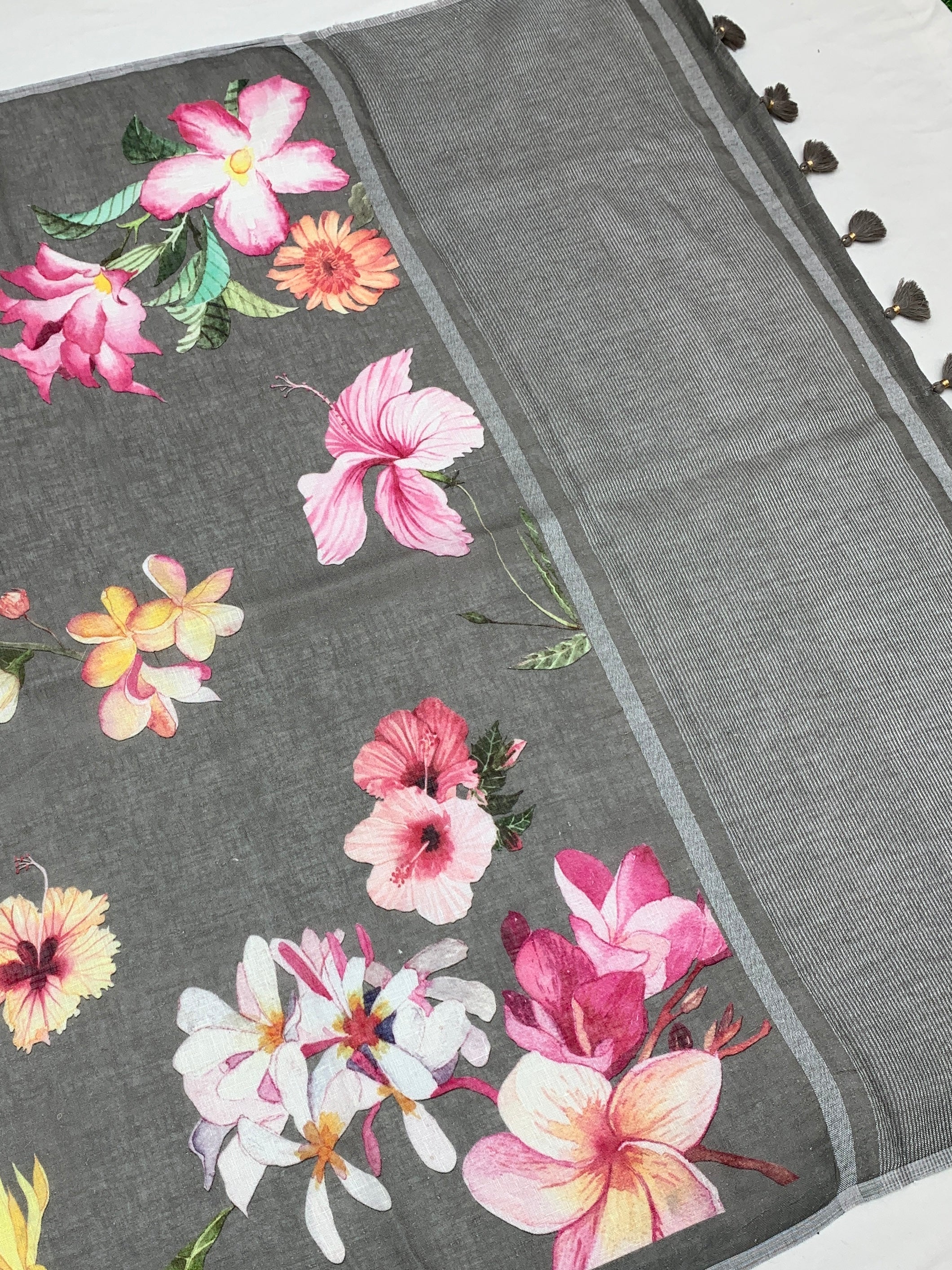 Linen Saree