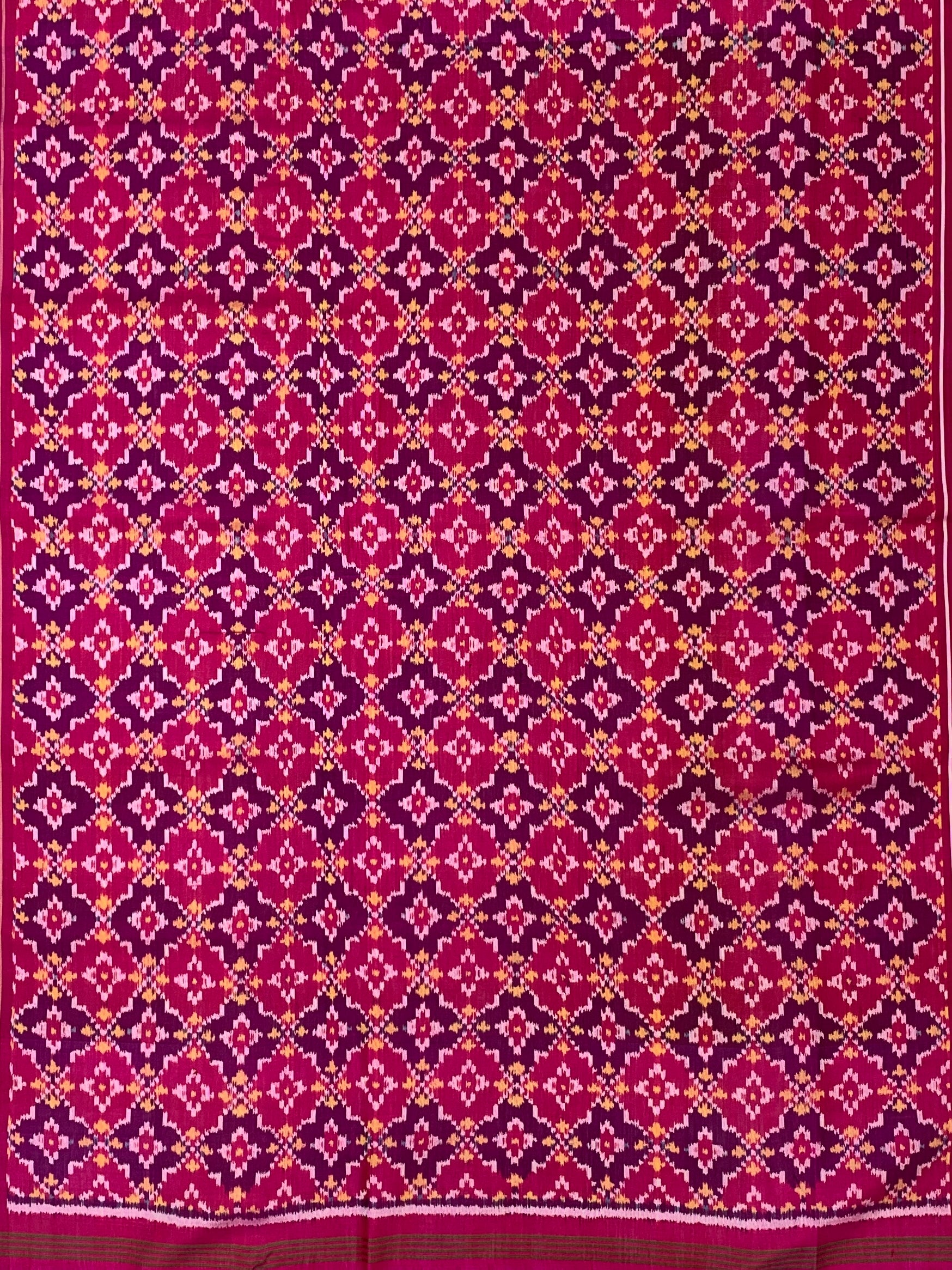 Majestic Tapestry: Multi-Paneled Patola Silk Saree with Woven Ikat Blouse