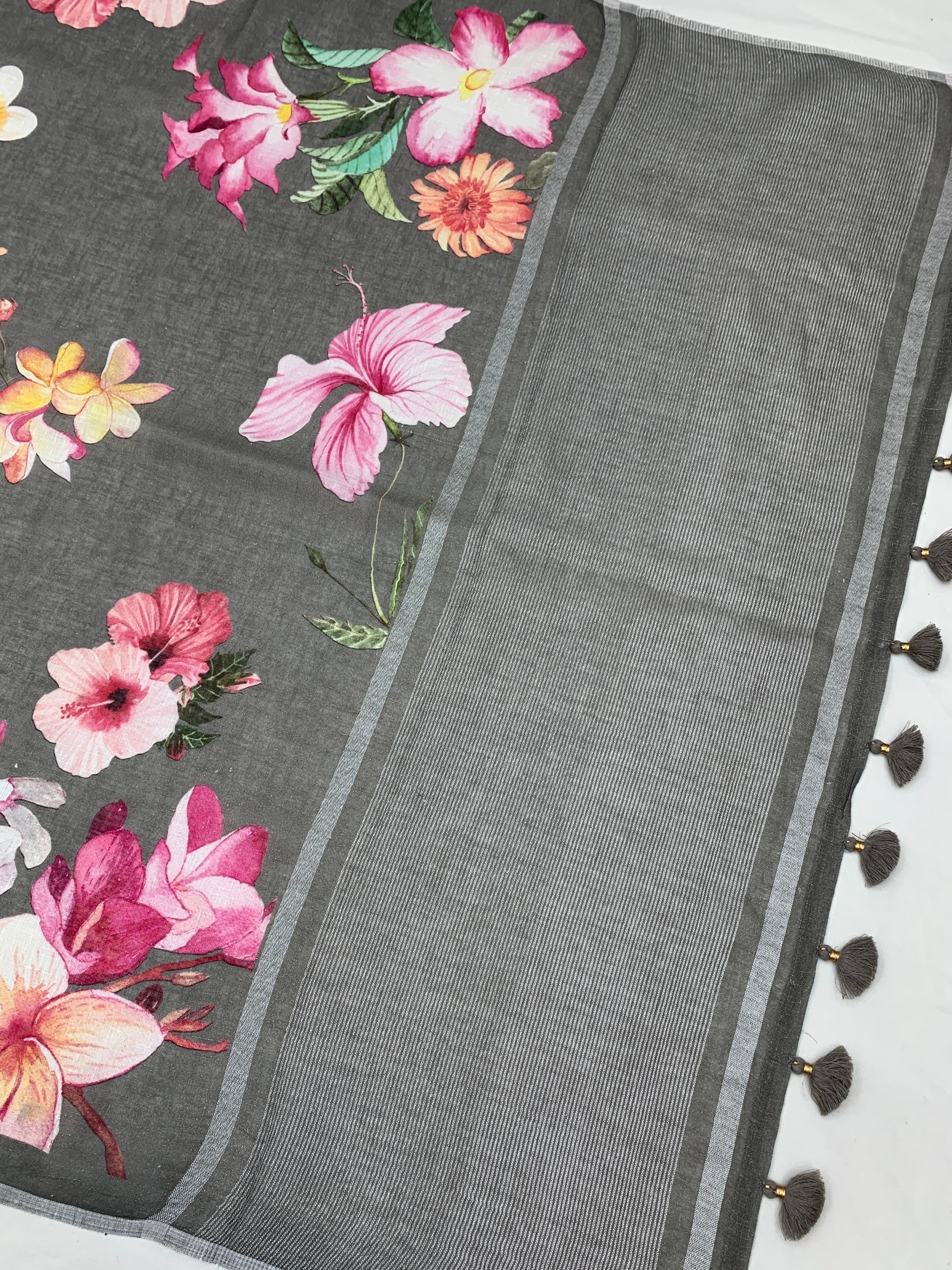 Linen Saree