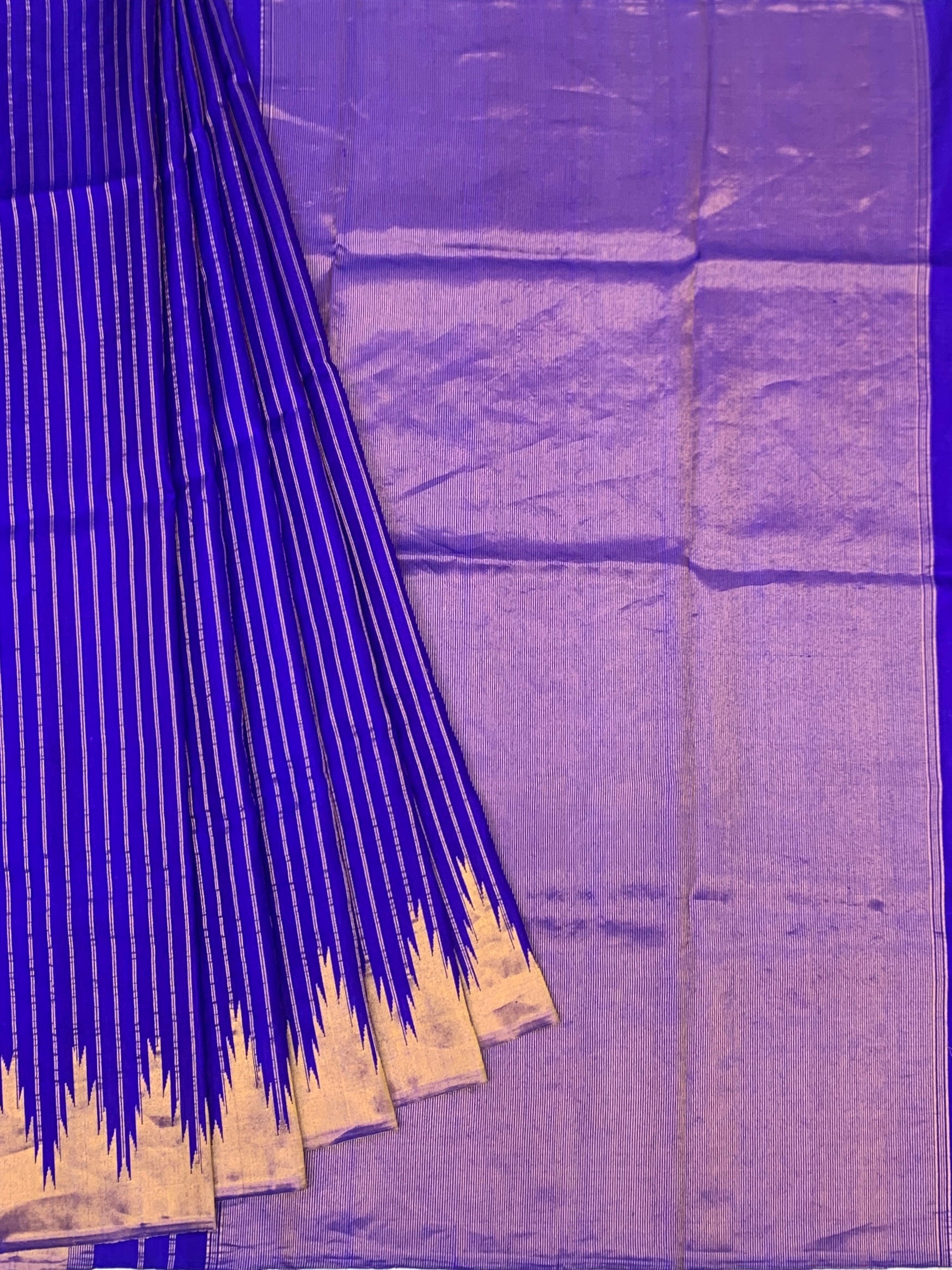 Royal Blue Gadwal Silk Saree