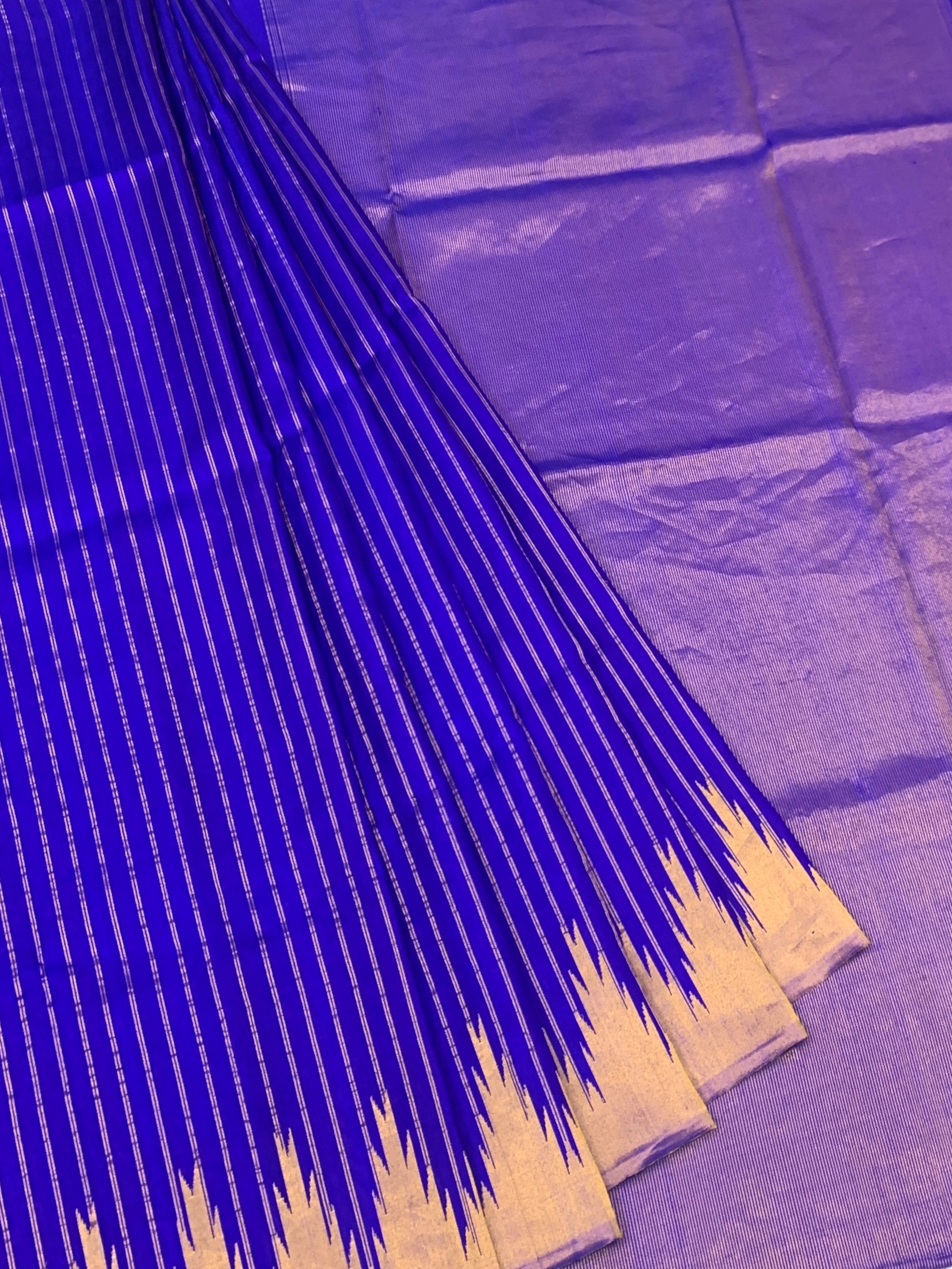 Royal Blue Gadwal Silk Saree