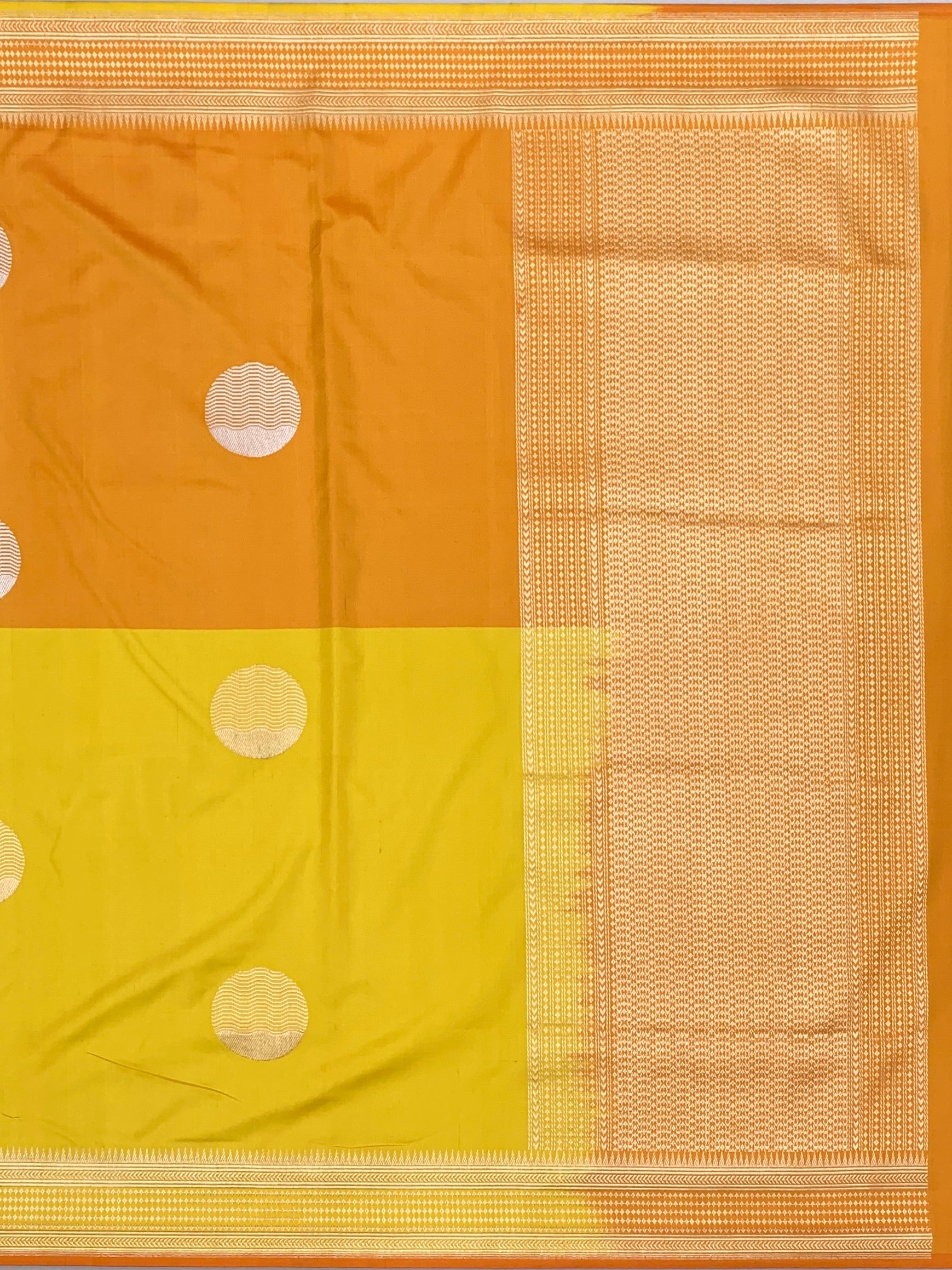 Radiance in Yellow: Handwoven Banarasi Silk Saree