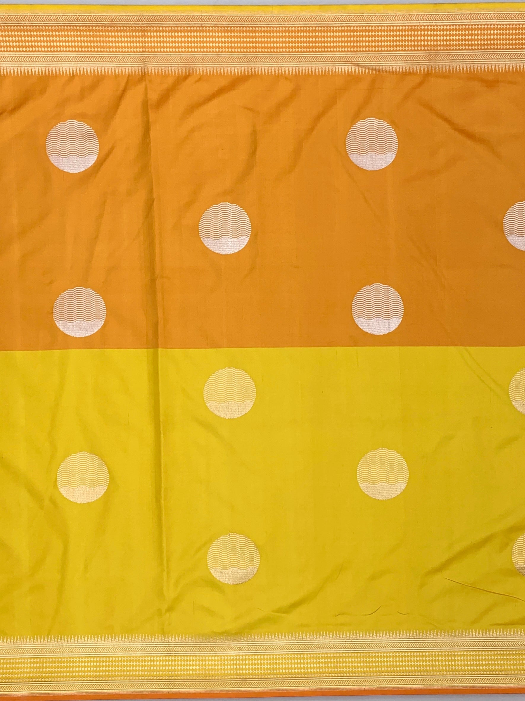Radiance in Yellow: Handwoven Banarasi Silk Saree