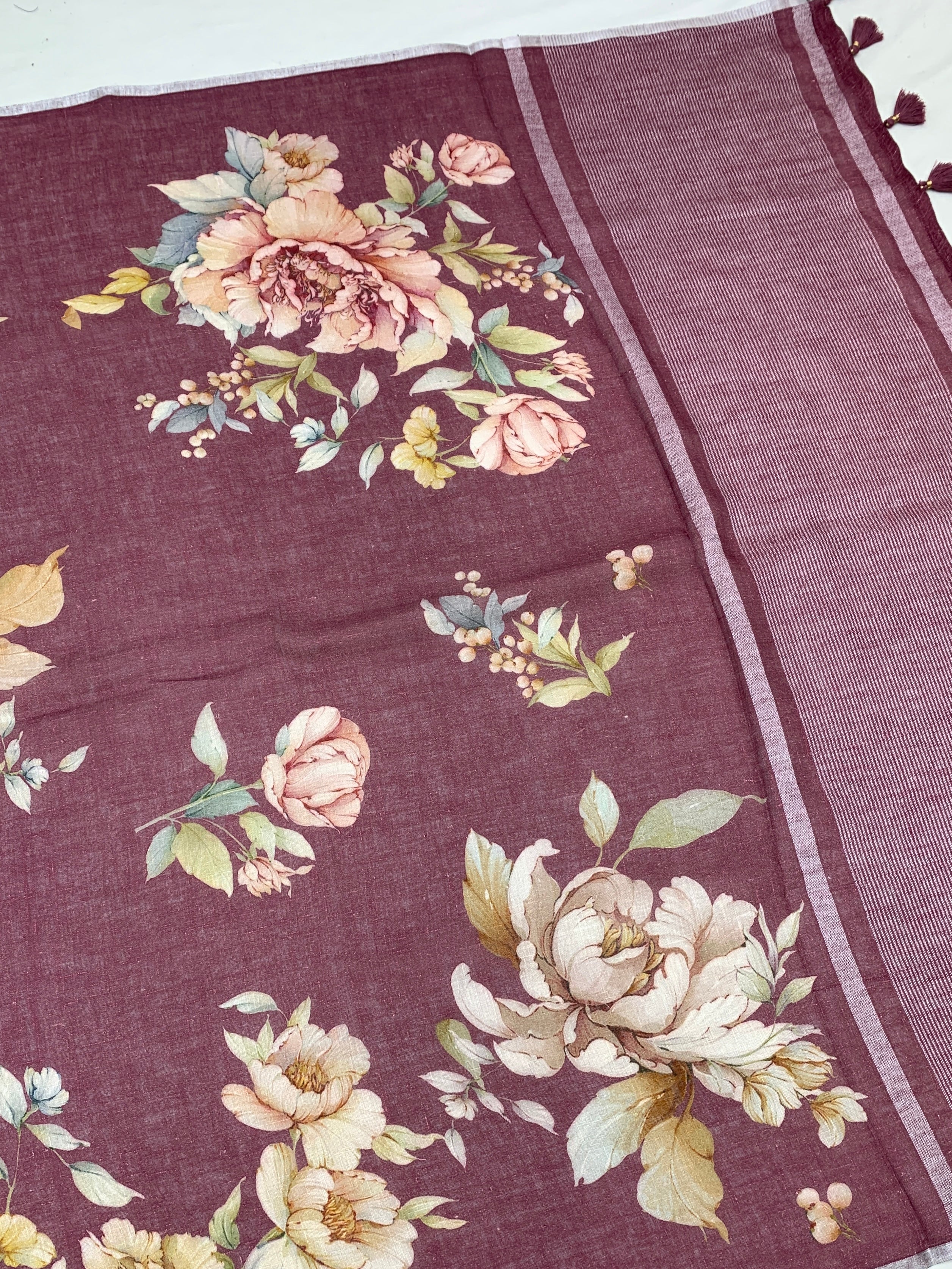 Linen Saree