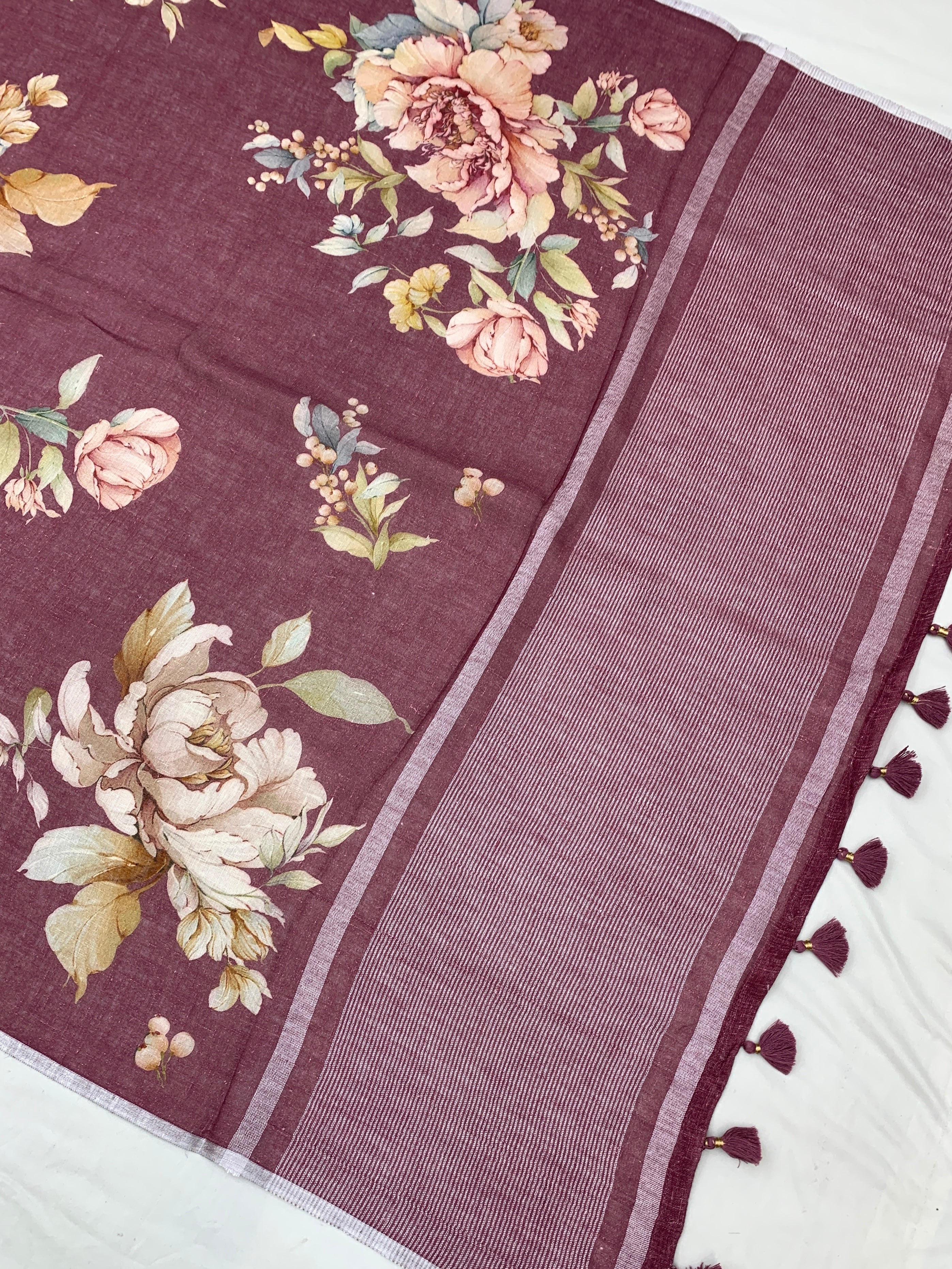 Linen Saree