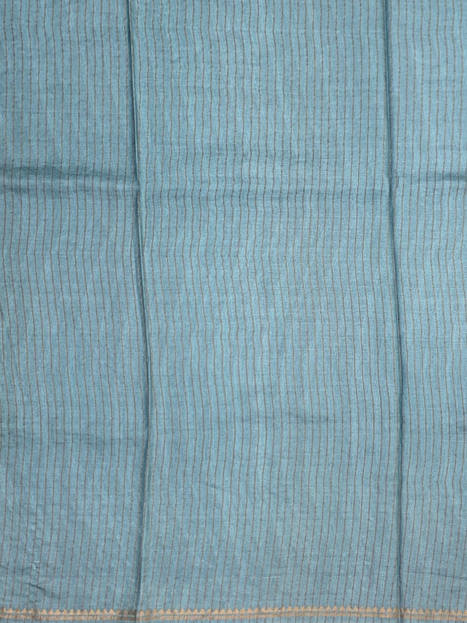 Azure Tranquility: Pichwai-Inspired Lotus & Cow Motif Tussar Silk Saree