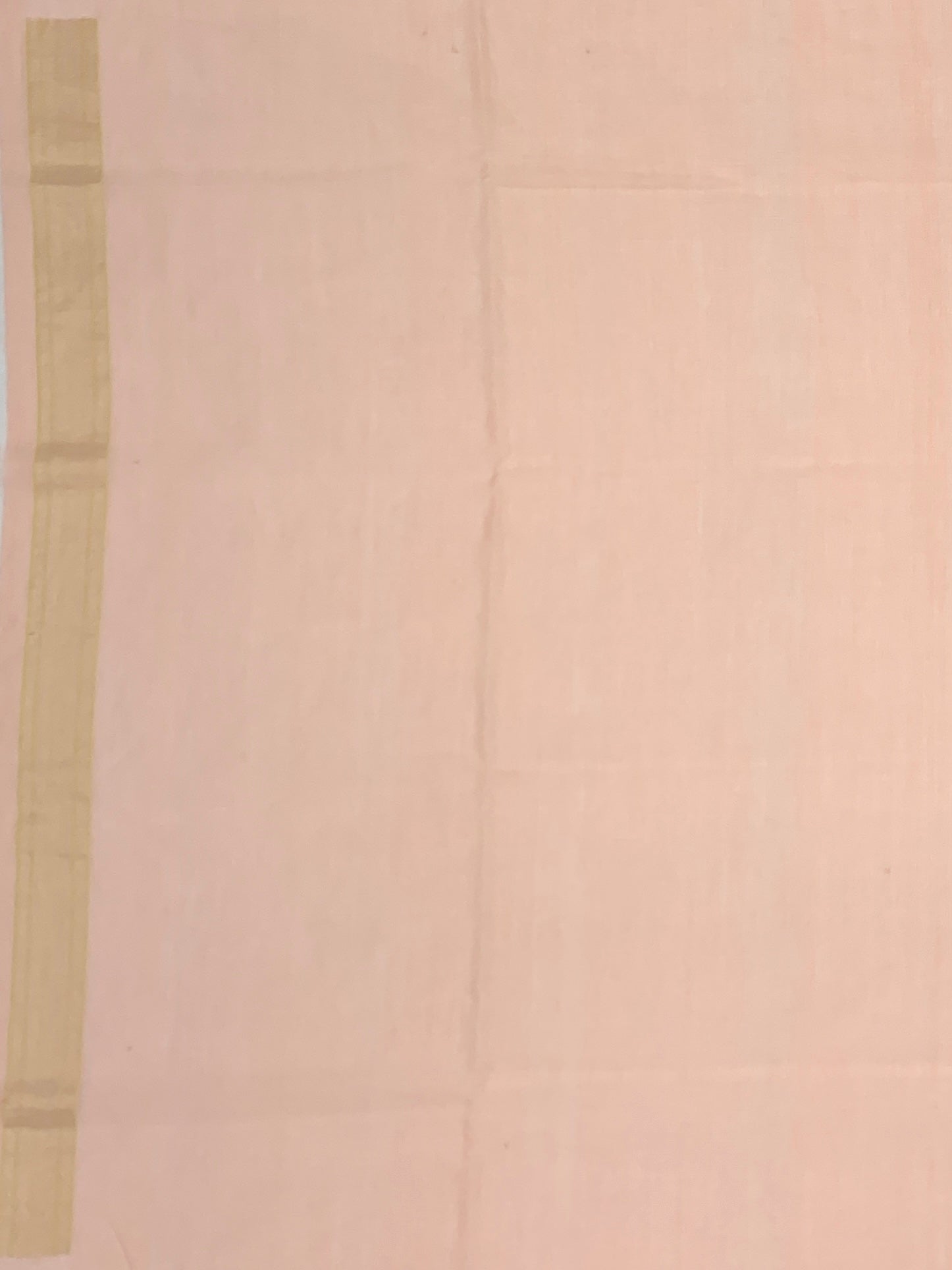 Ethereal Peach Cotton Jamdani Saree with Multi-Color Floral Jaal and Tree of Life Pallu