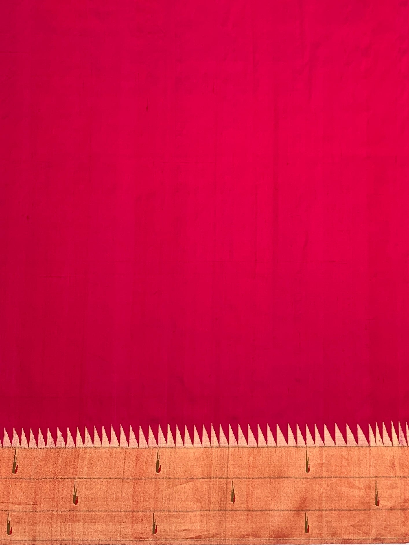 Opulent Rani Pink Paithani Silk Saree with Vibrant Parrot Pallu