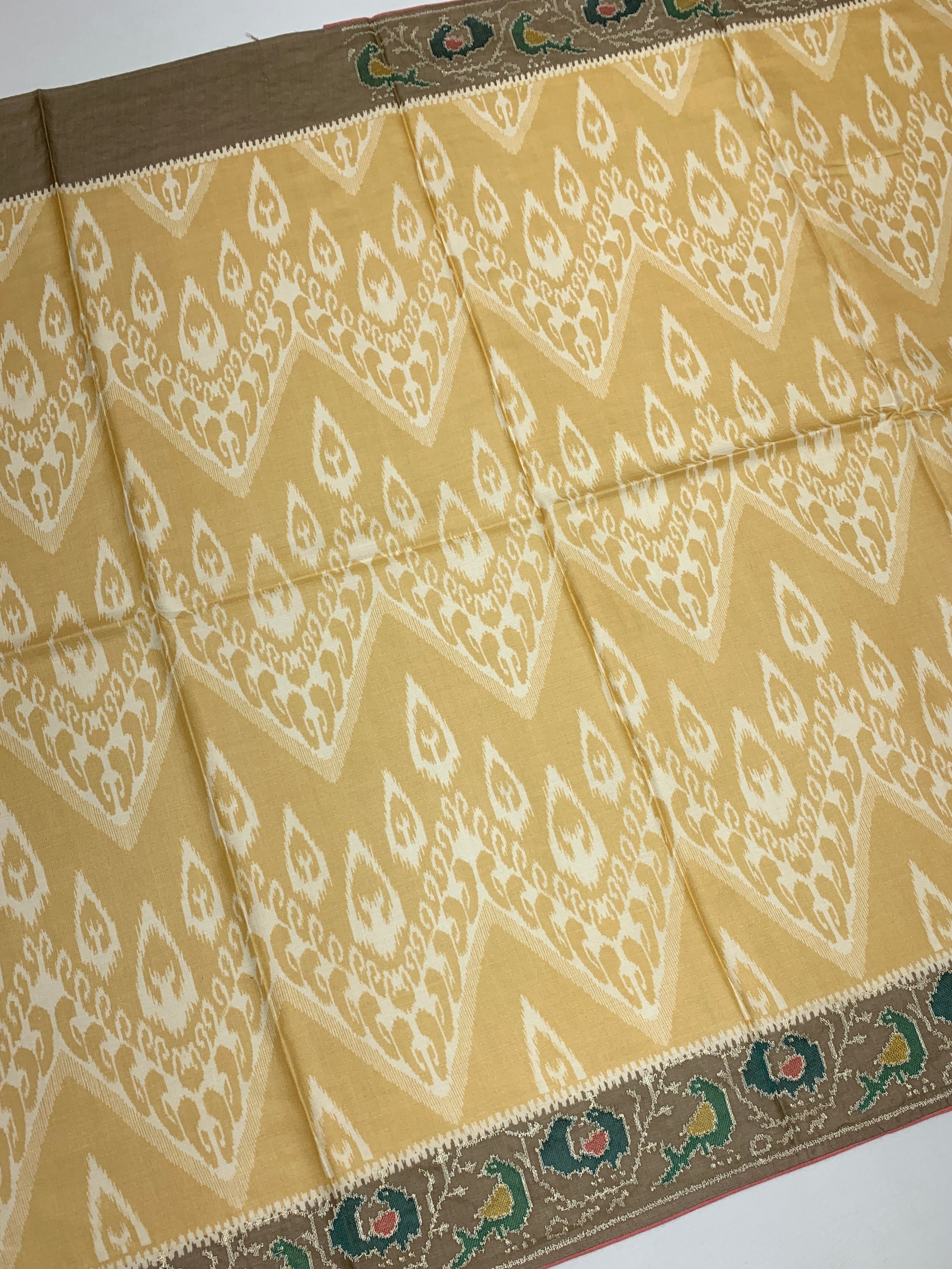 Tussore Saree Cream In Colour
