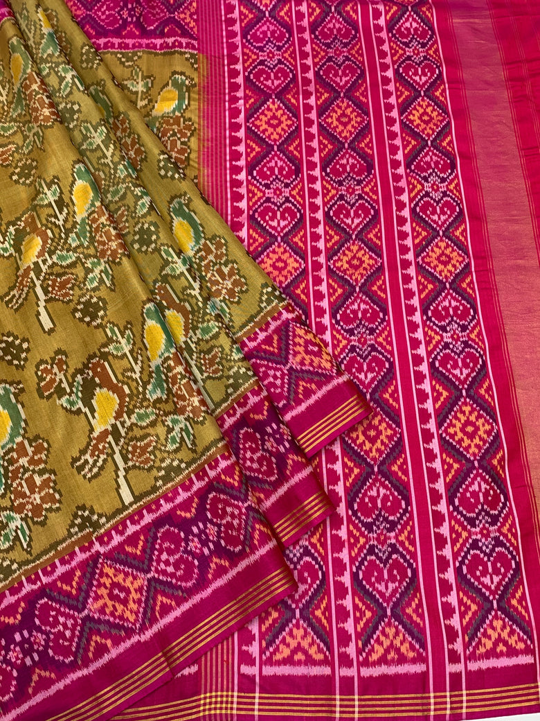 Patola Saree Mustard-Golden In Colour