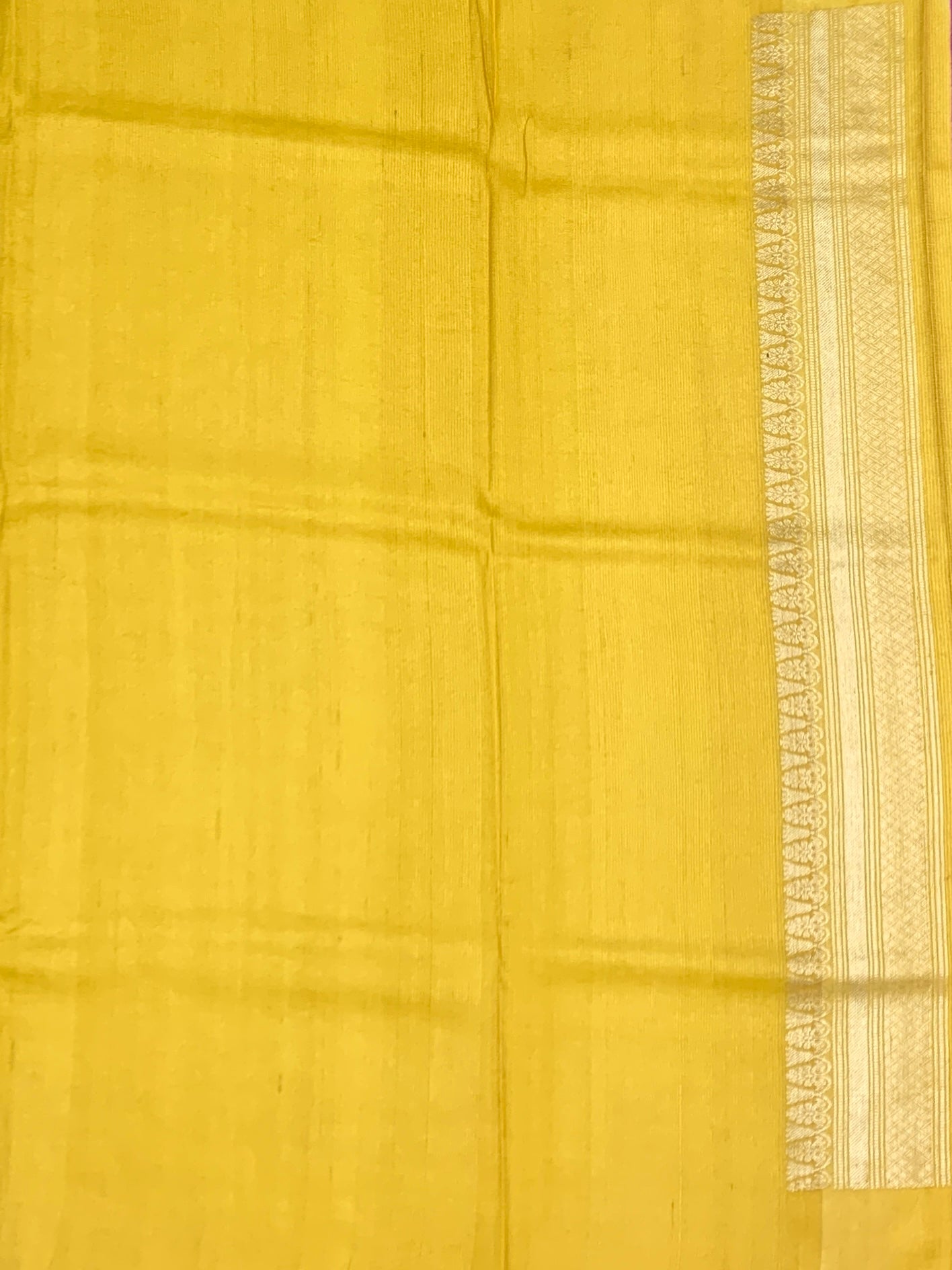 Vibrant Pink Tussore Georgette Saree with Meenakari Botanicals and Yellow Blouse