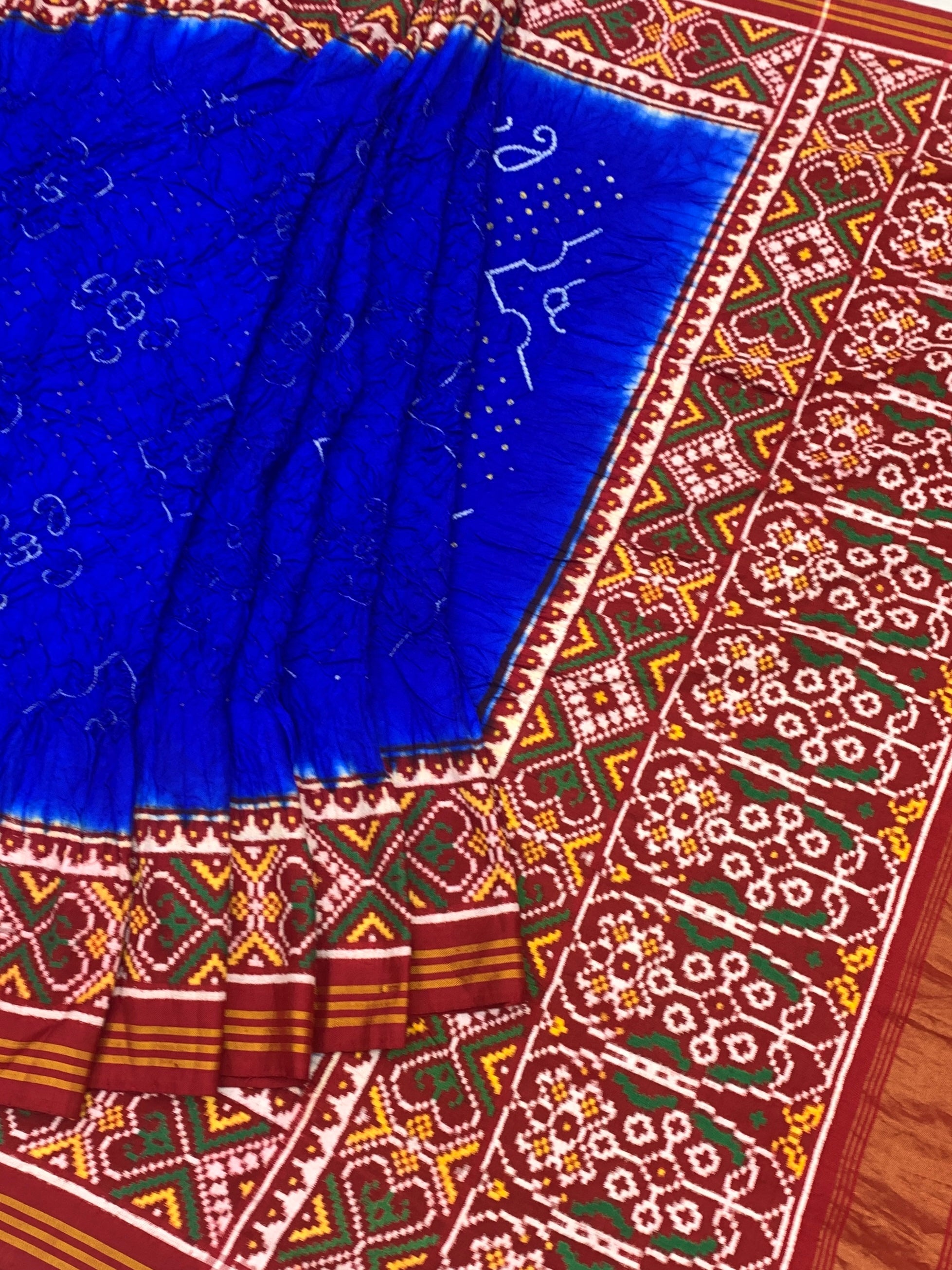Royal Blue & Maroon Patan Patola Silk Saree