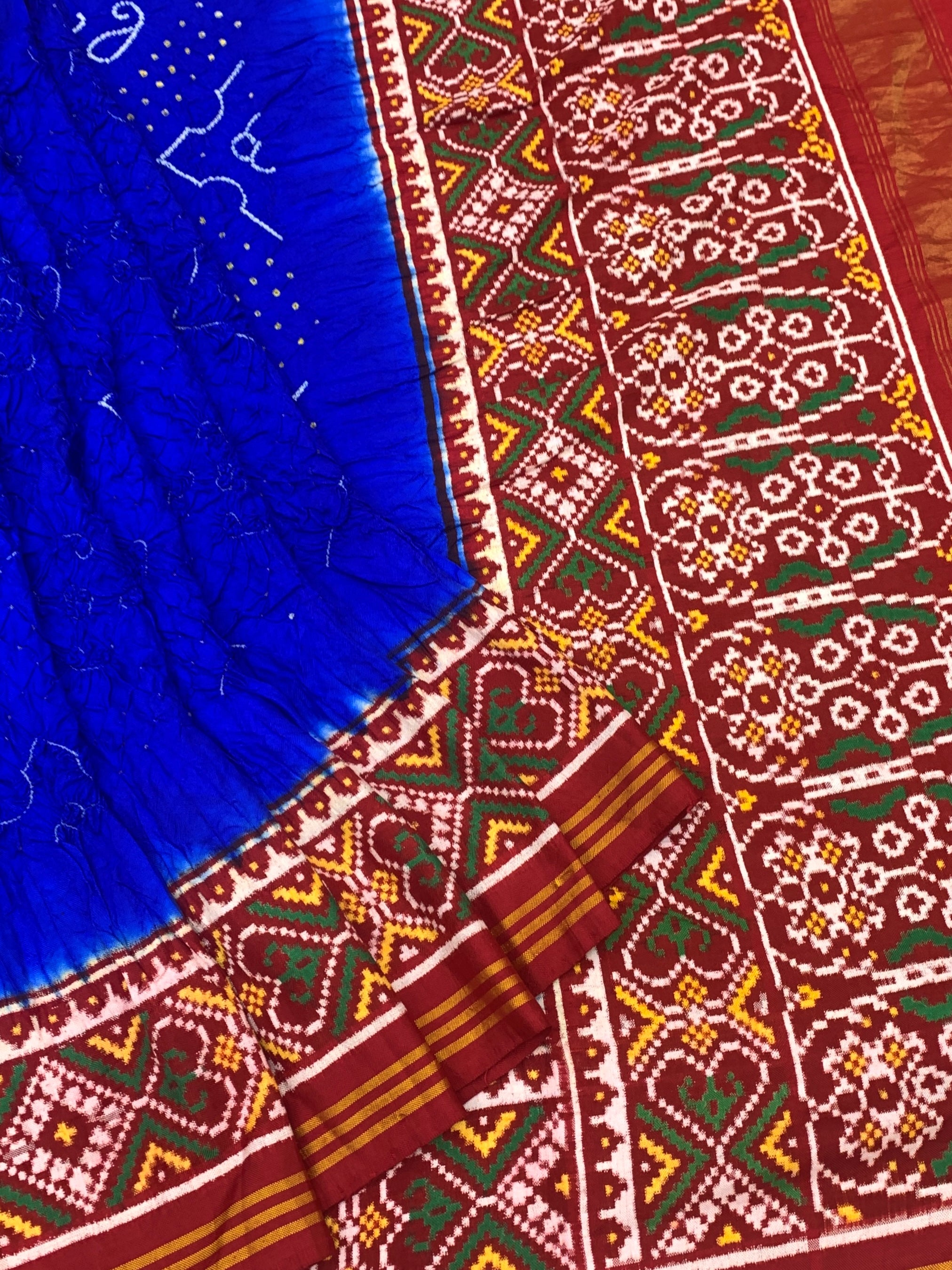 Royal Blue & Maroon Patan Patola Silk Saree