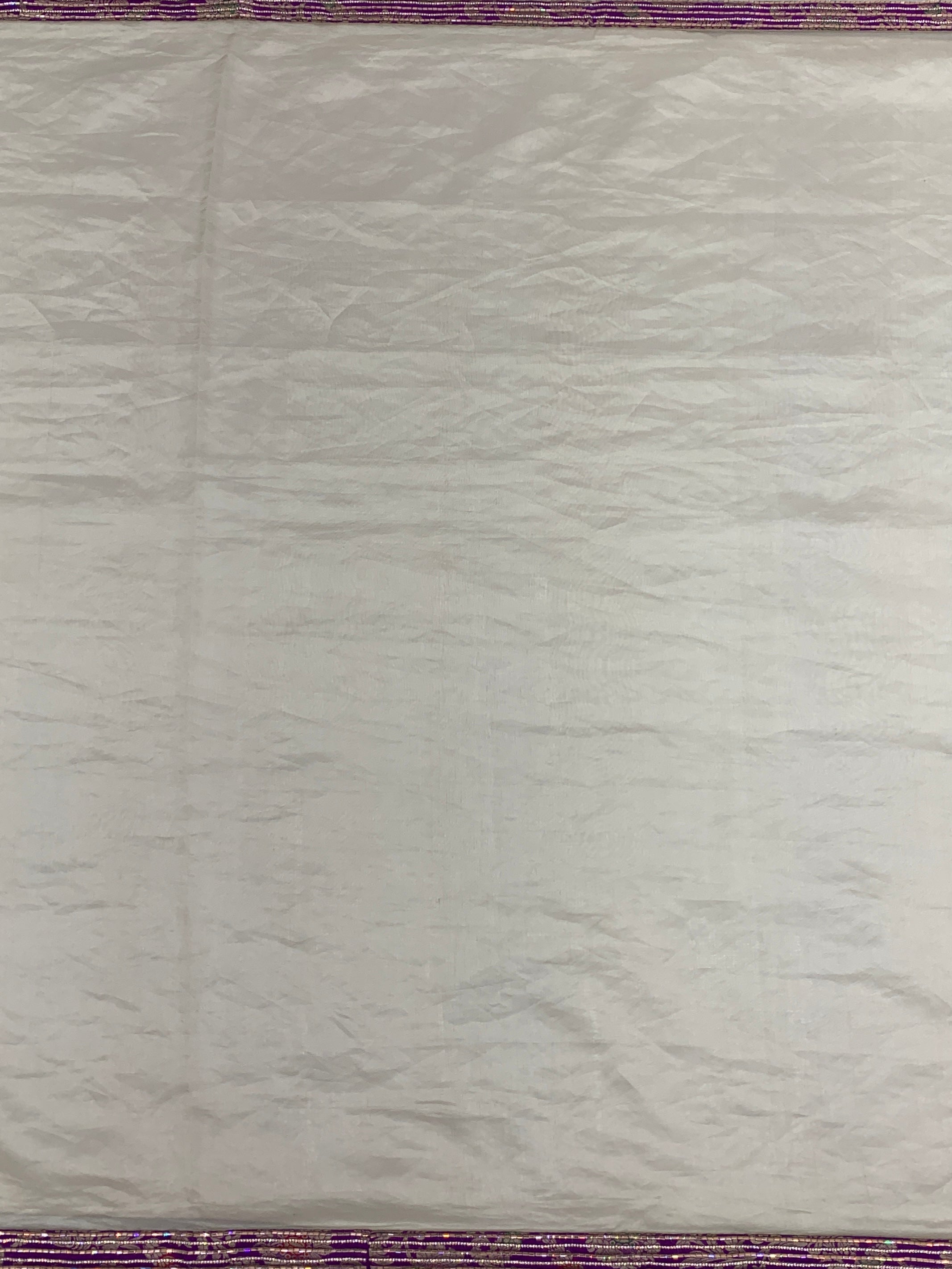 Cream Organza Saree With Readymade Blouse