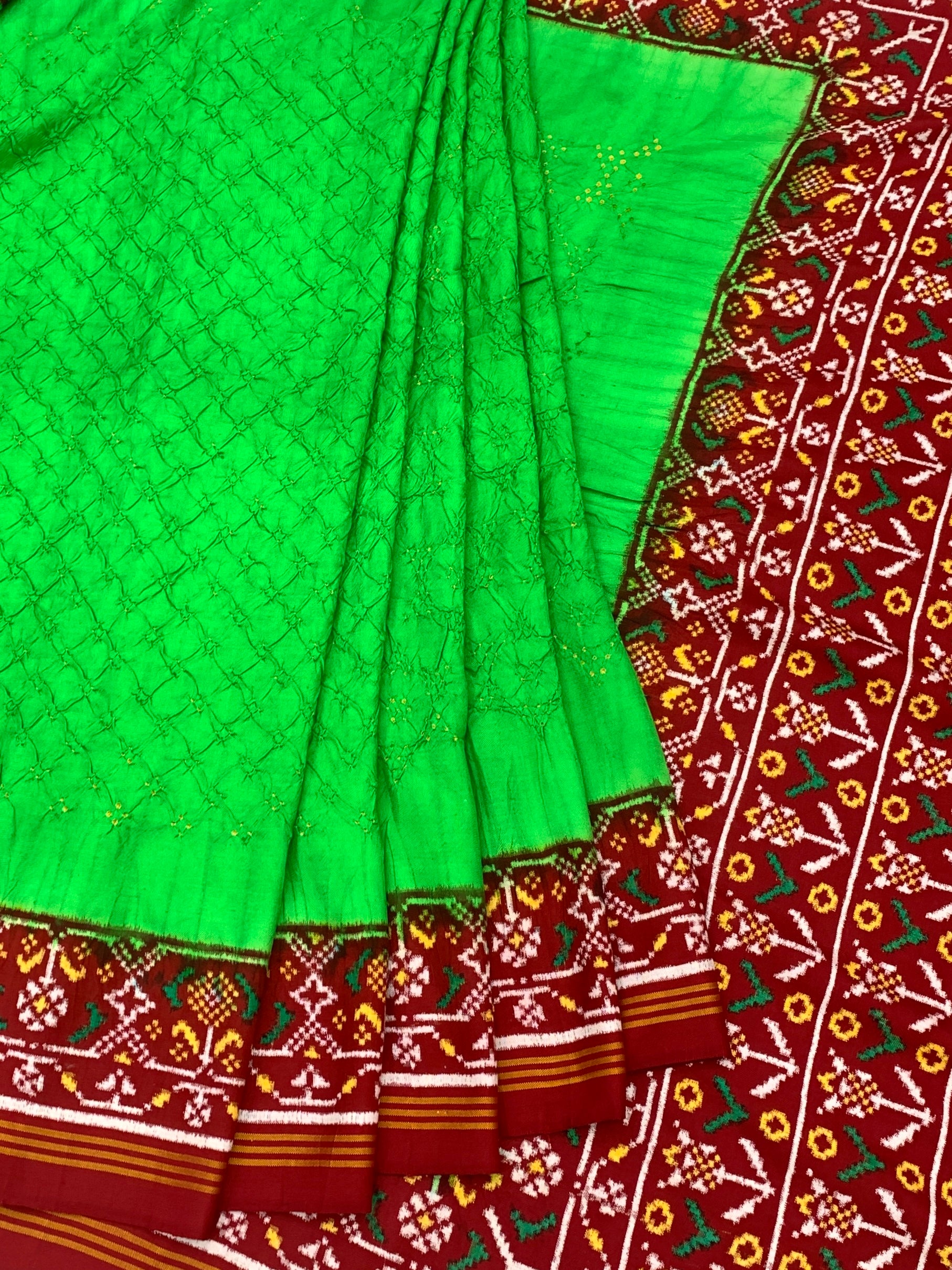 Patan Patola Bandhani Saree – A Timeless Celebration of Indian Heritage