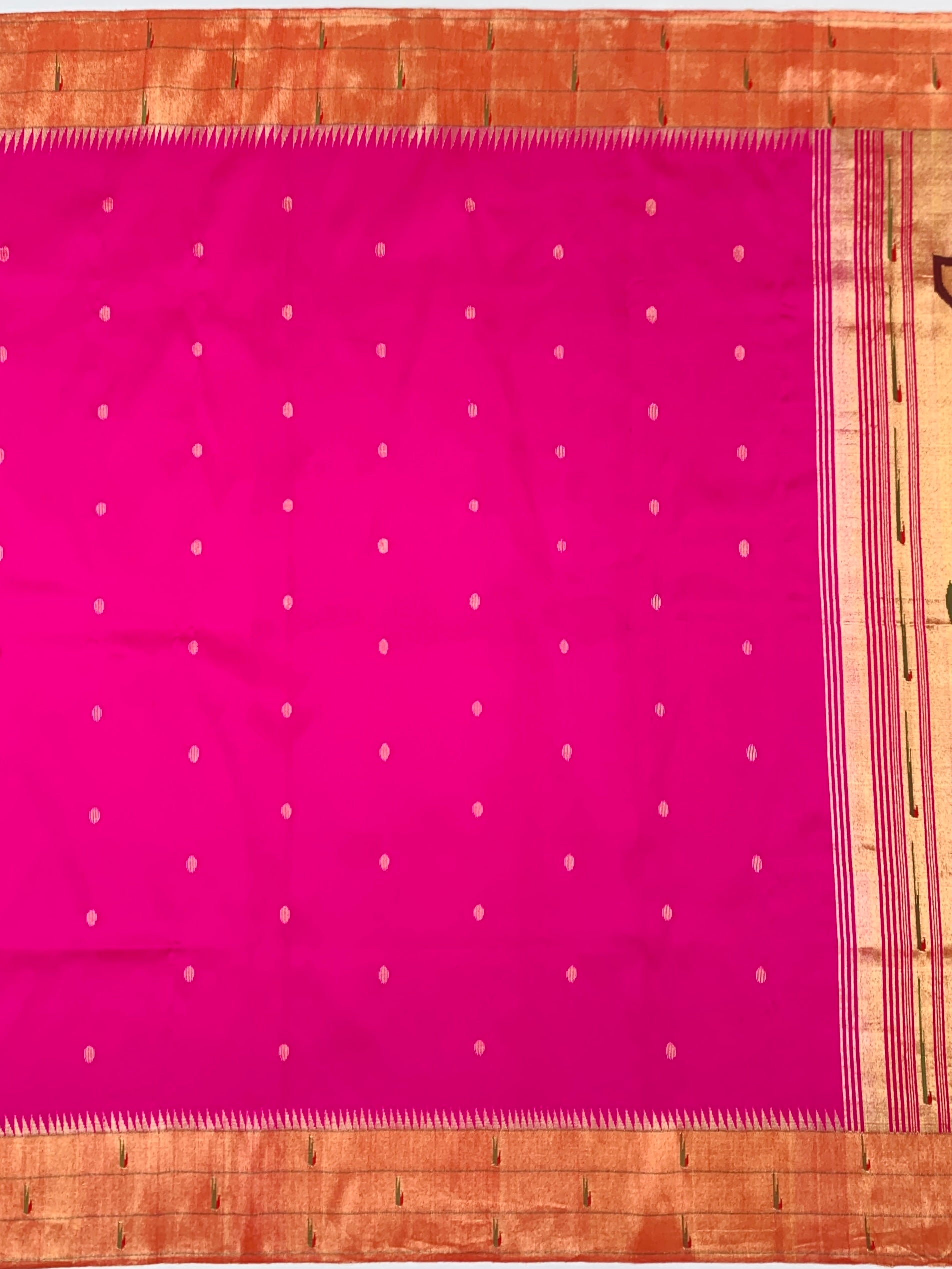 Exquisite Fuchsia Pink Paithani Silk Saree with Traditional Parrot Pallu