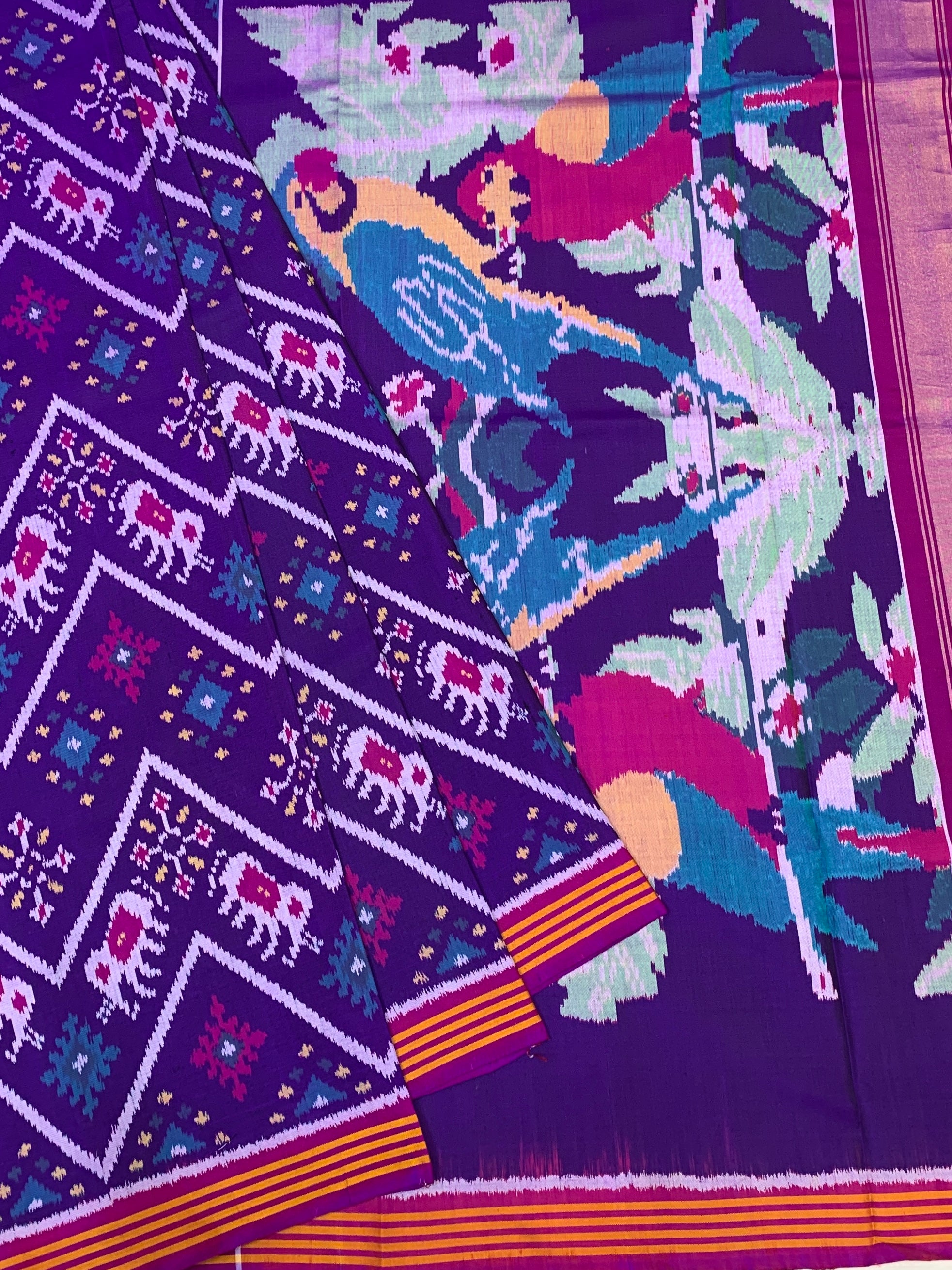 Patola Saree Purple In Colour