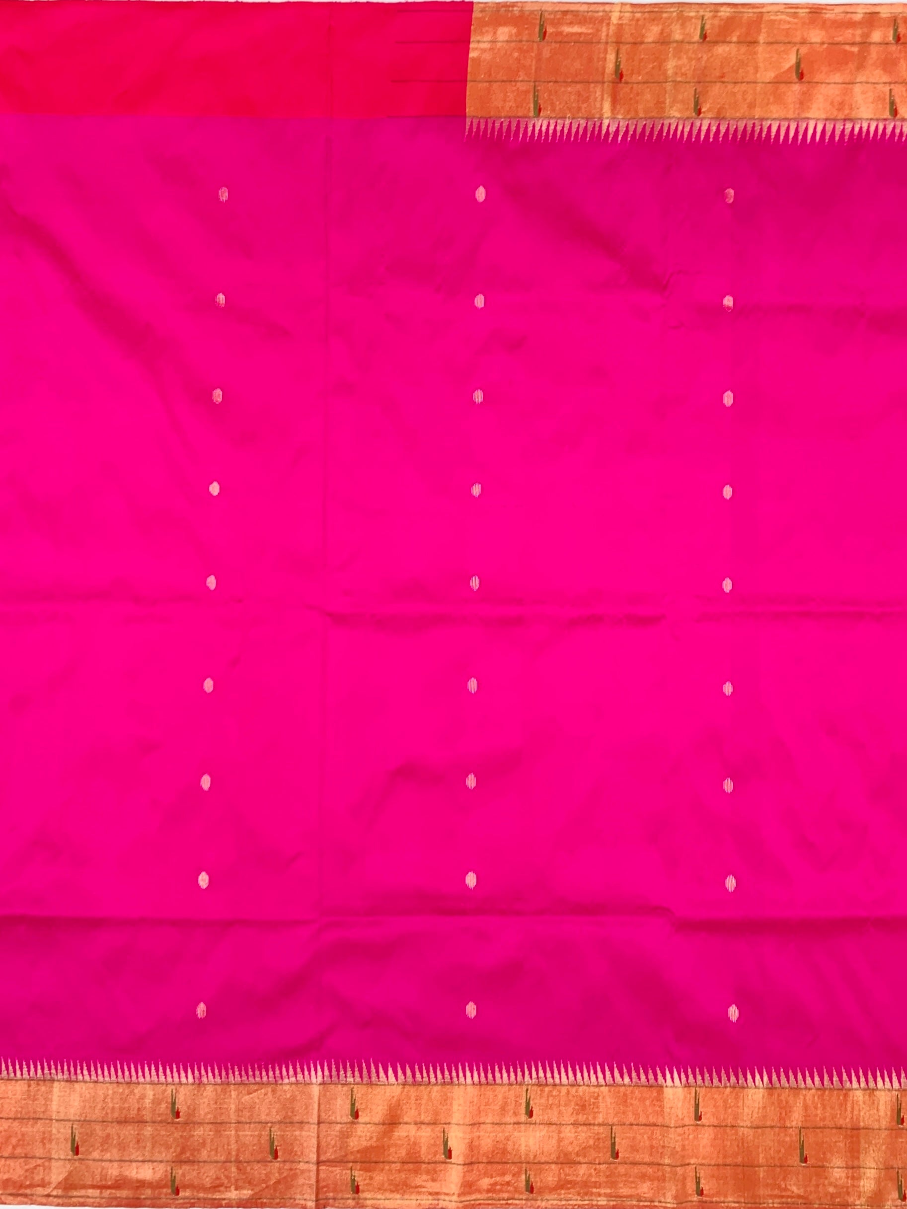 Exquisite Fuchsia Pink Paithani Silk Saree with Traditional Parrot Pallu
