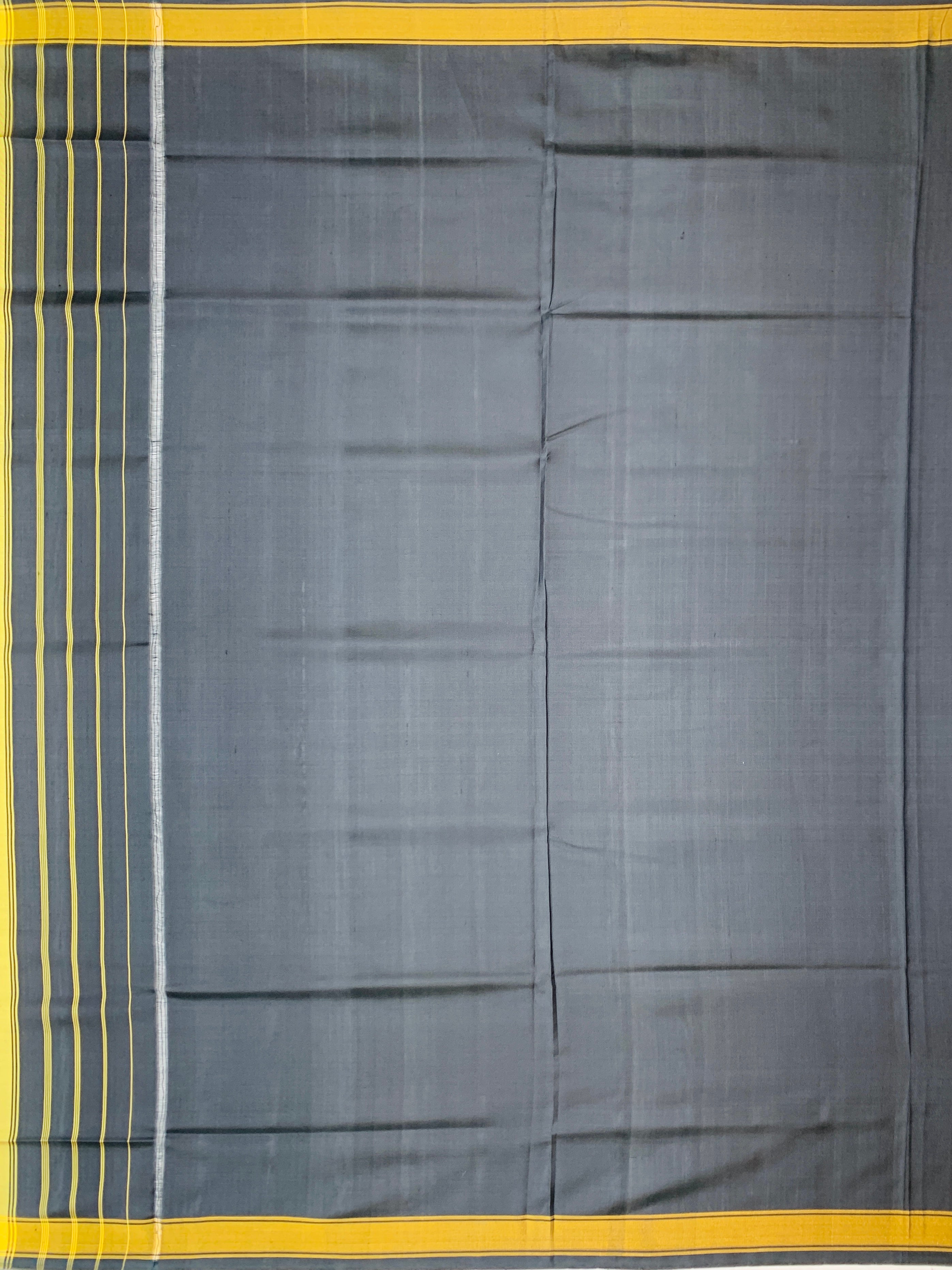 Contemporary Ivory and Charcoal Grey Rajkot Patola Silk Saree